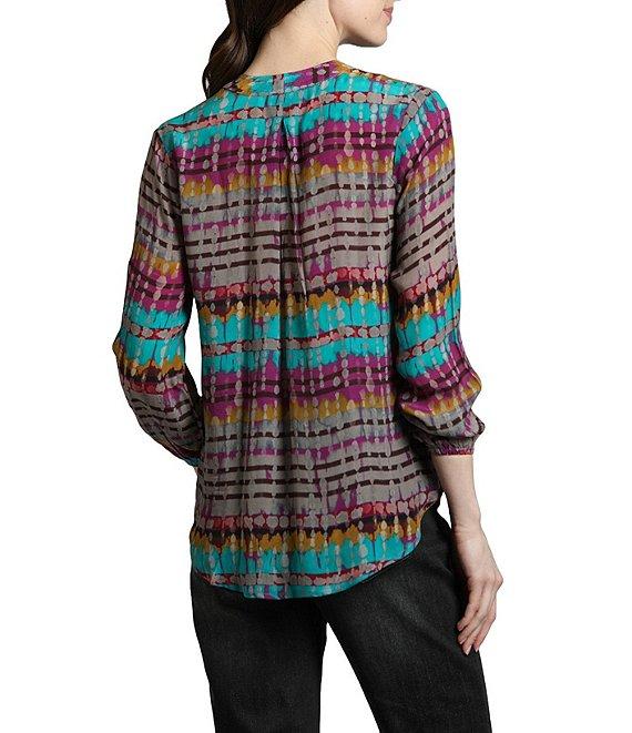 APNY Floral Collared Roll Tab Sleeve Button Up Top Product Image