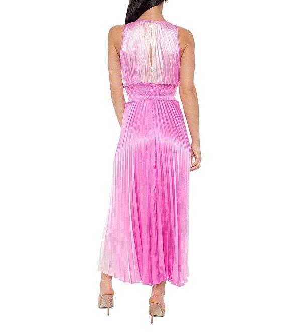 Marina Ombre Pleated A-Line Dress Product Image