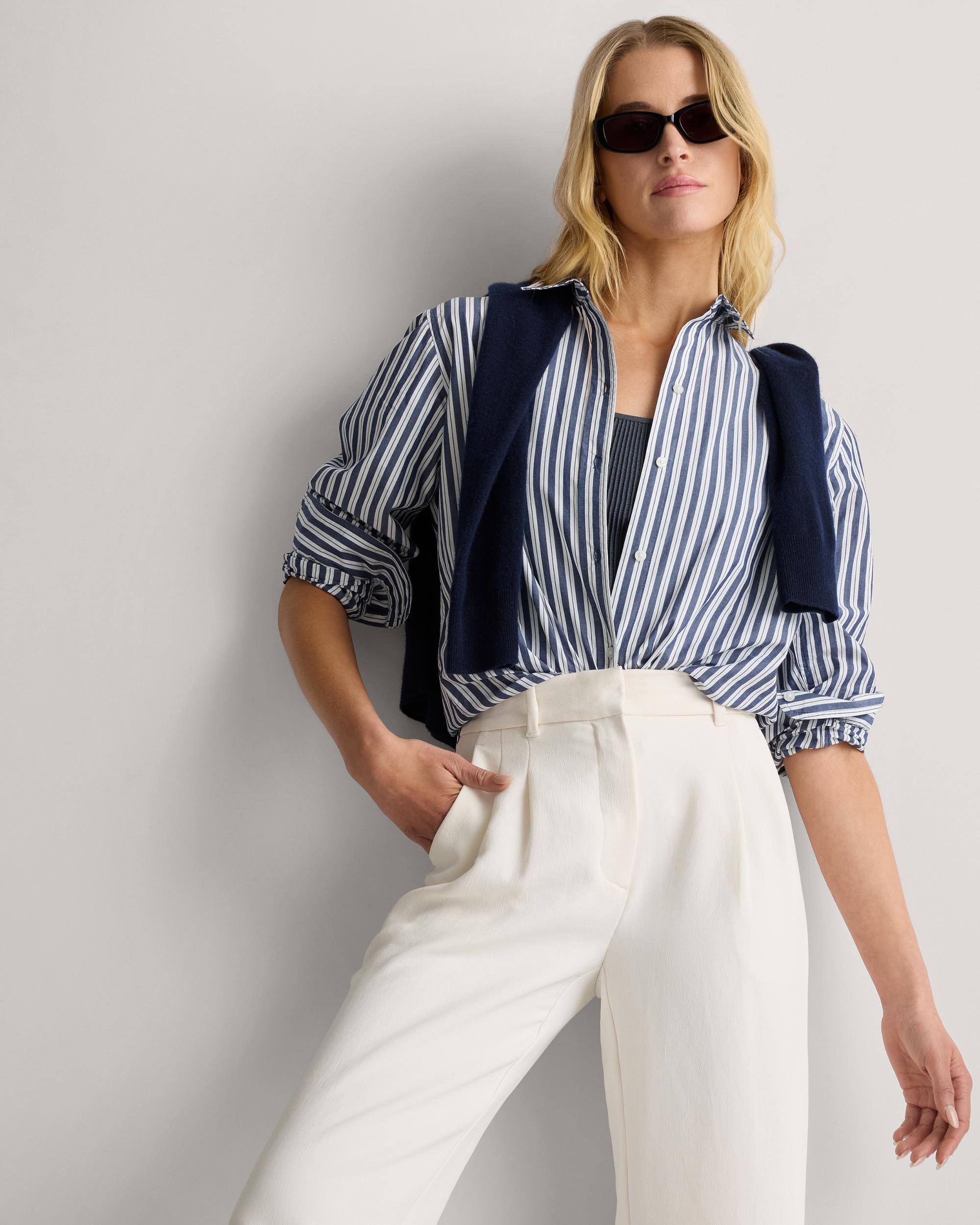 Quince | Women's Poplin Long Sleeve Shirt Organic Cotton Product Image