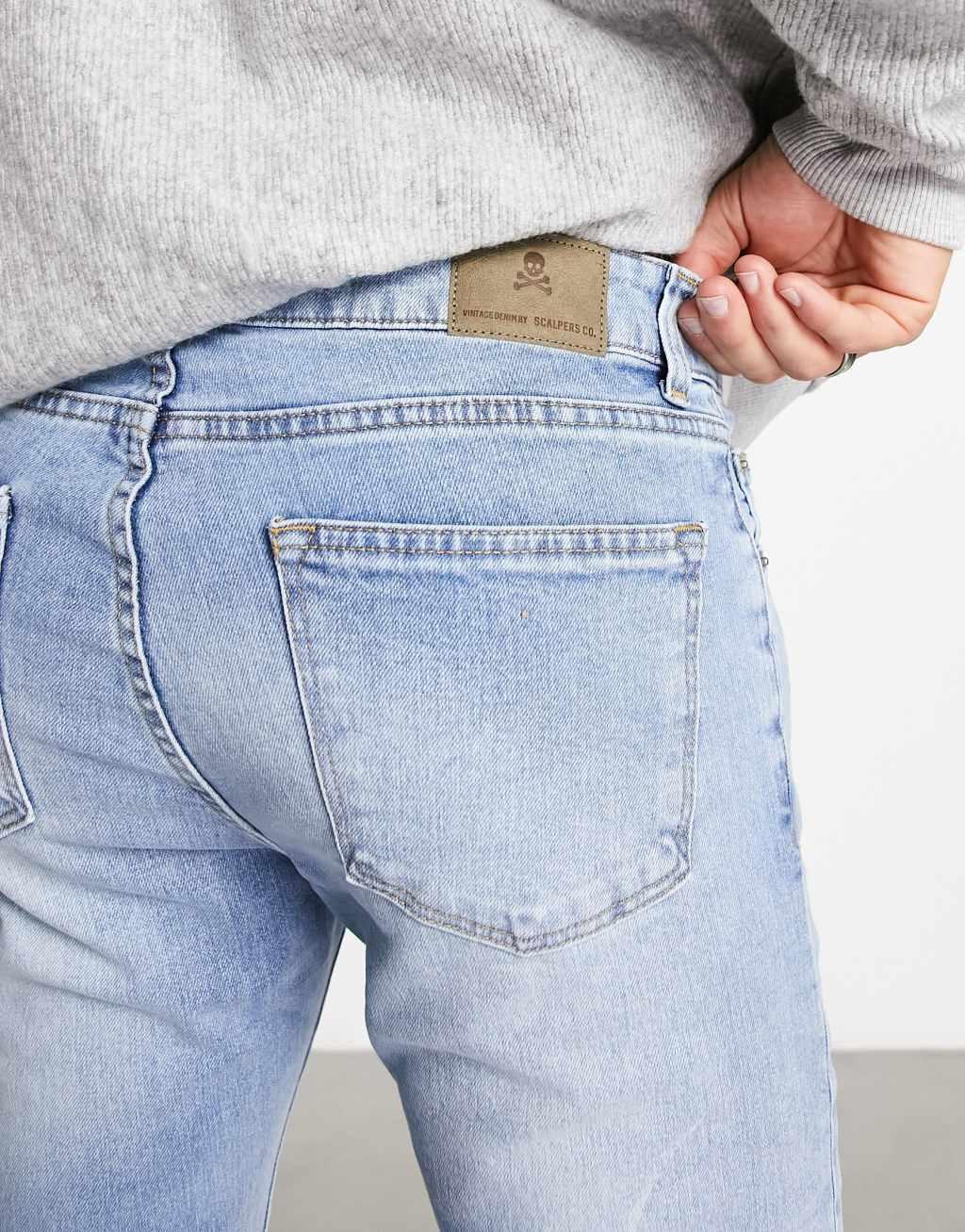 Scalpers slim jeans in light blue Product Image