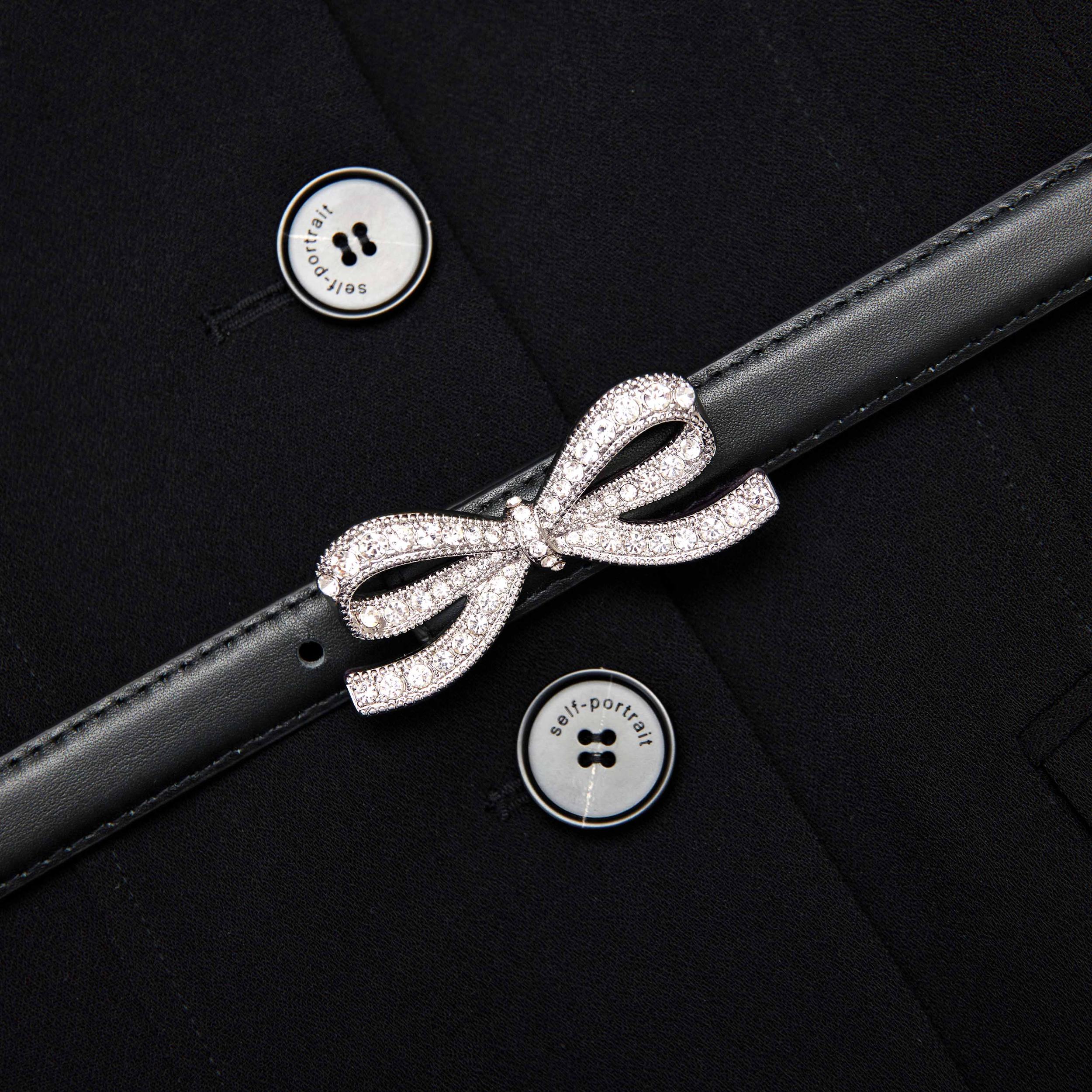 Black Crepe Tailored Top Product Image