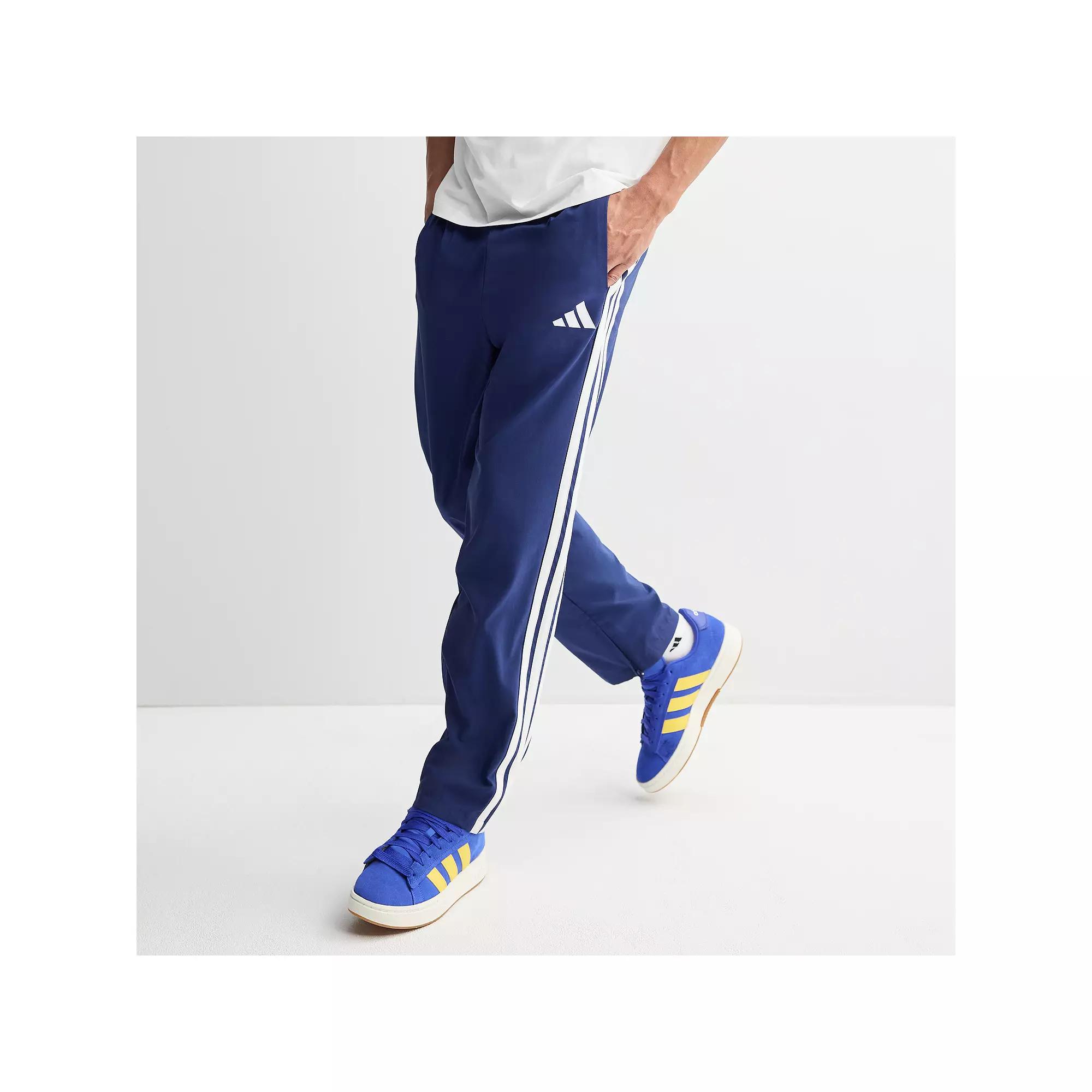 adidas Essentials 3-Stripes Stanford Pants Open Hem Dark Blue XL Mens Product Image