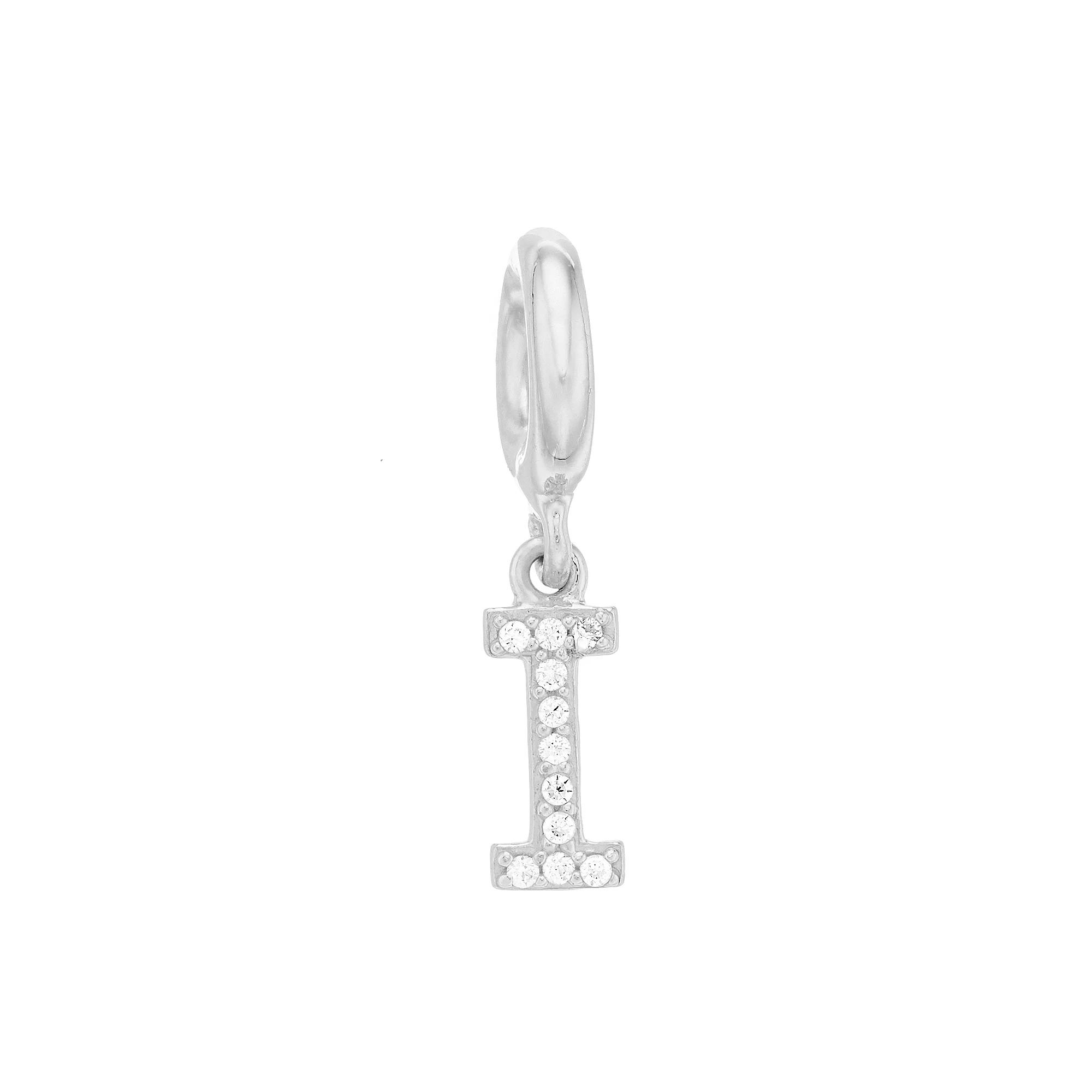 SIRI USA by TJM Sterling Silver Cubic Zirconia Initial Charm, Women's Product Image