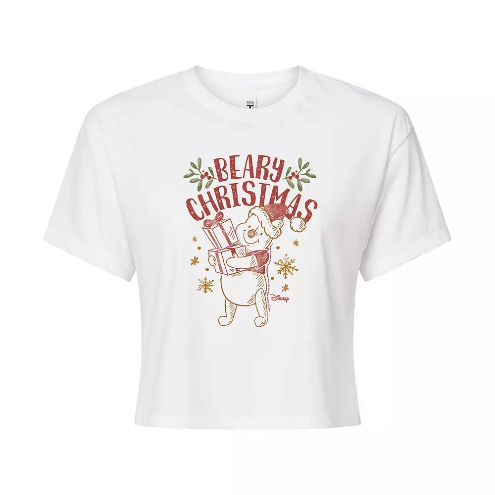 Disney's Winnie The Pooh Women's Beary Christmas Tee, Girl's,  Product Image