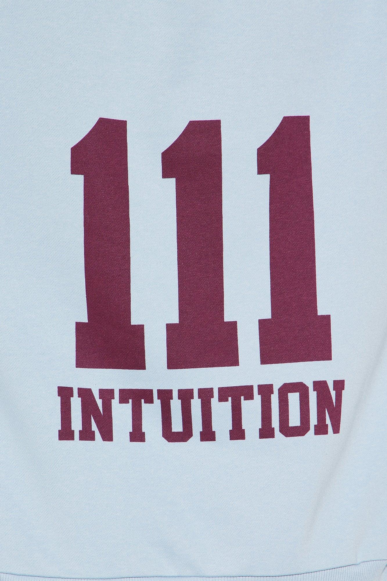 Leah Angel Number Sweatsuit Set - Light Blue Product Image