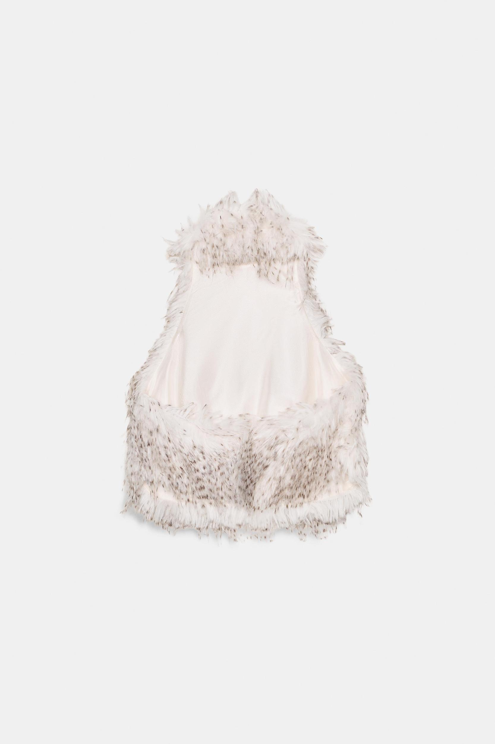 FAUX FUR HALTER TOP Product Image