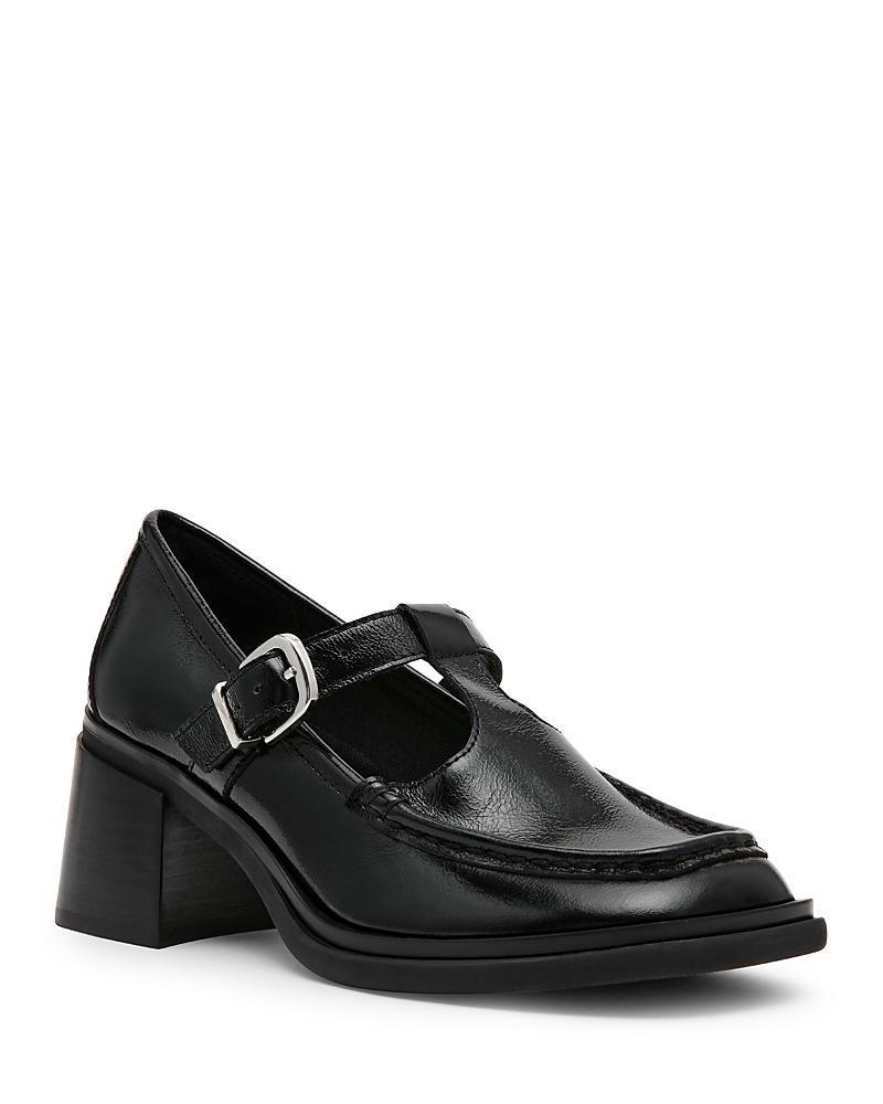 Steve Madden Womens Beverlee Square Toe Block Heel Loafers Product Image