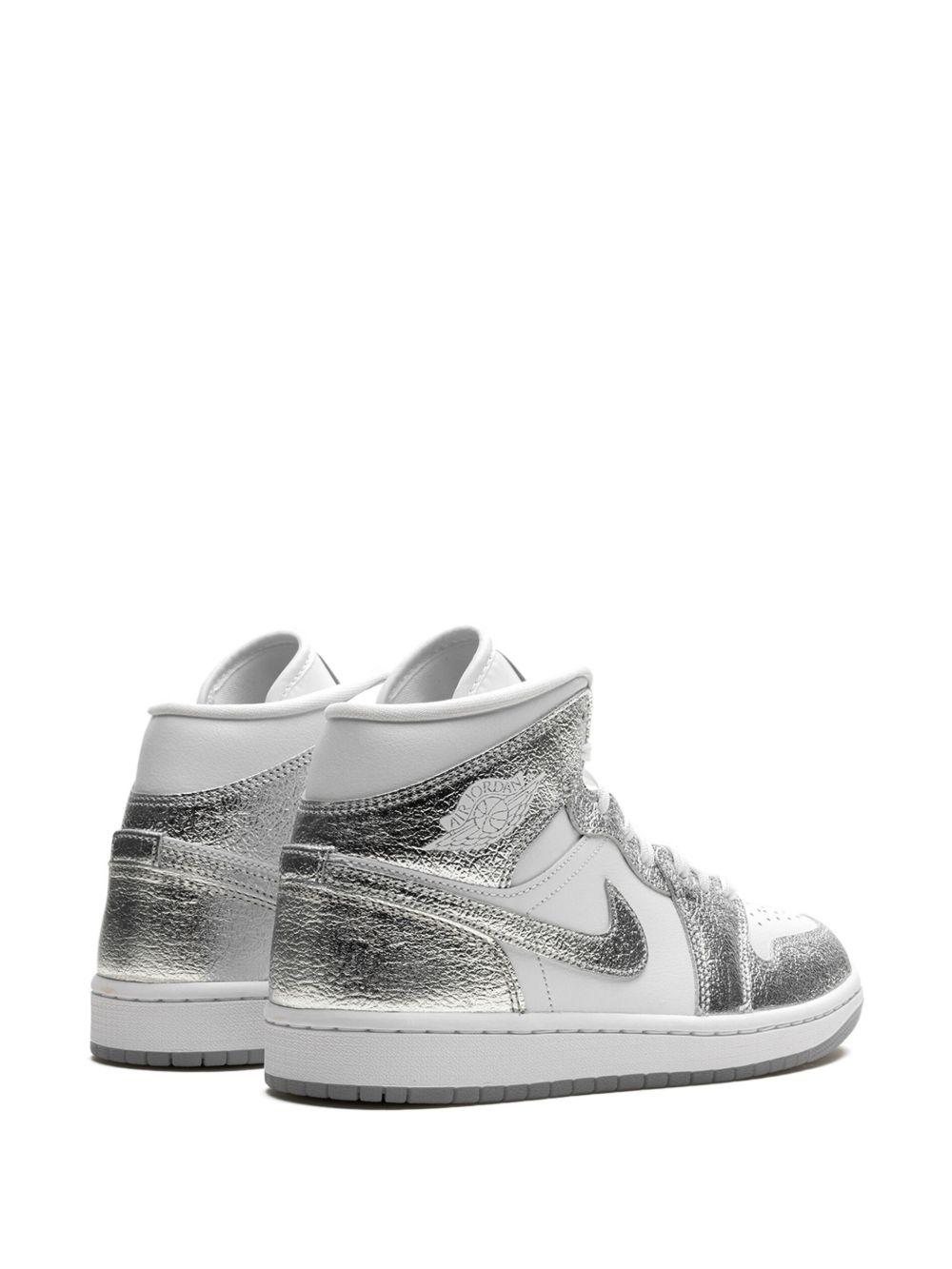 Air Jordan 1 Mid SE "Metallic Silver" sneakers Product Image