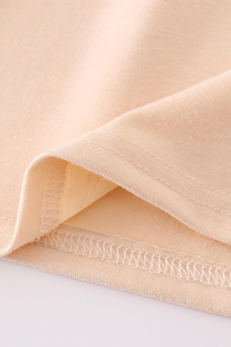 Cream cross french knot dress Product Image