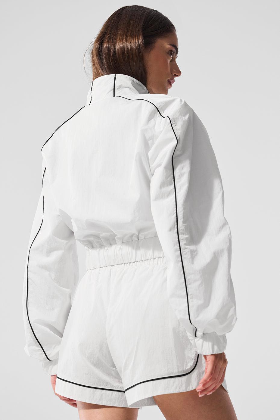 Motivate Full-Zip Track Jacket - White/Black Product Image