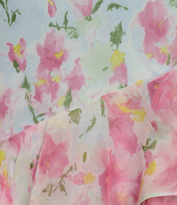 ASTR The Label Levina Floral Ruffle One Shoulder Maxi Dress Product Image