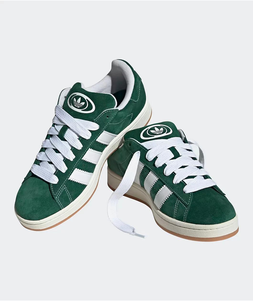 adidas Originals Campus 00s Dark Green & Cloud White Shoes Product Image