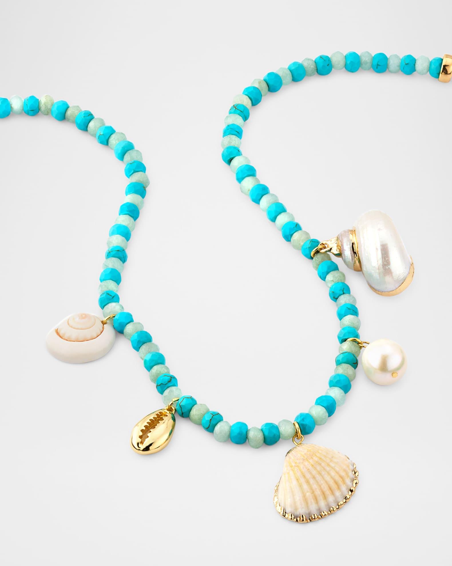 Beck Necklace with Turquoise and Seashells Product Image