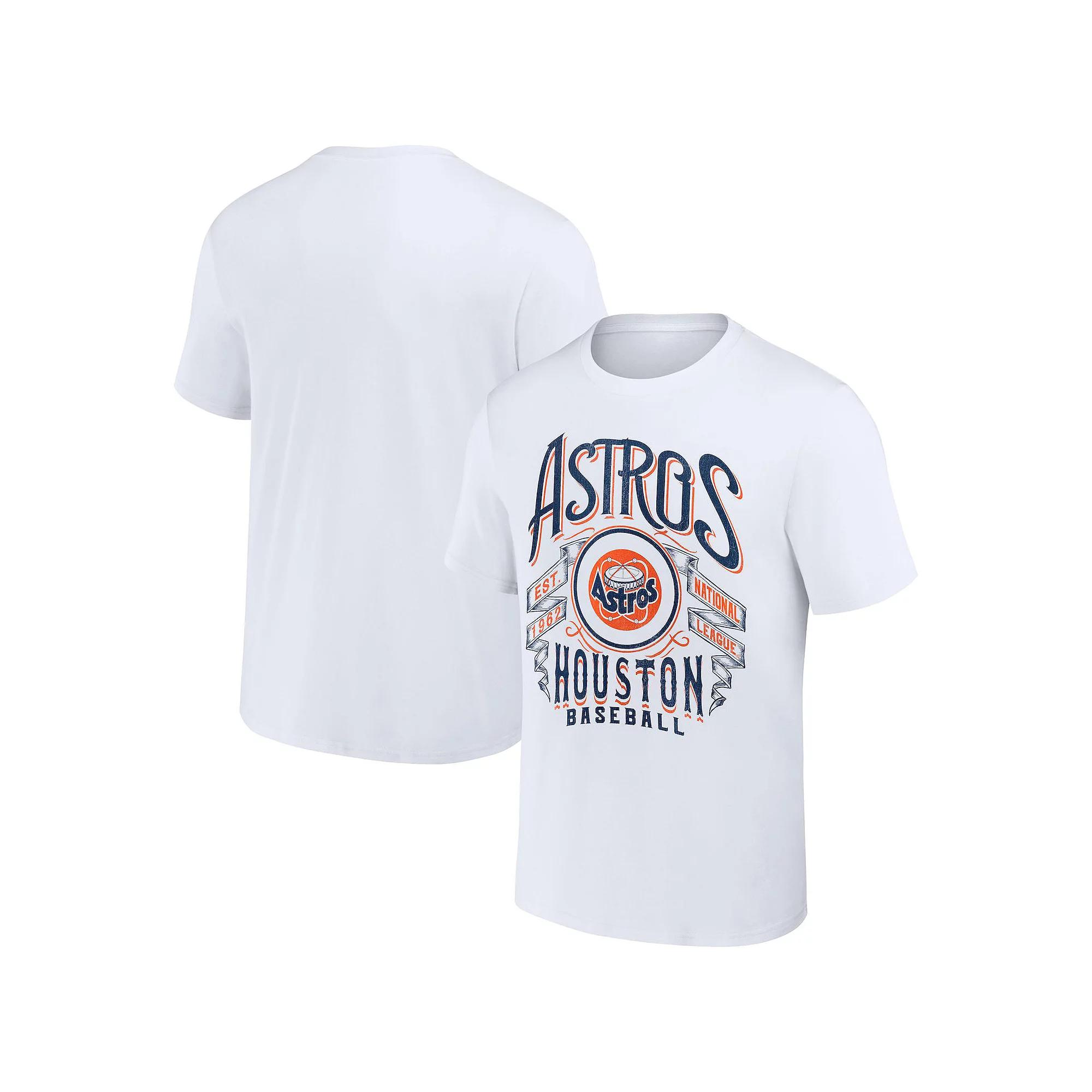 Men's Darius Rucker Collection by Fanatics White Houston Astros Distressed Rock T-Shirt,  Product Image