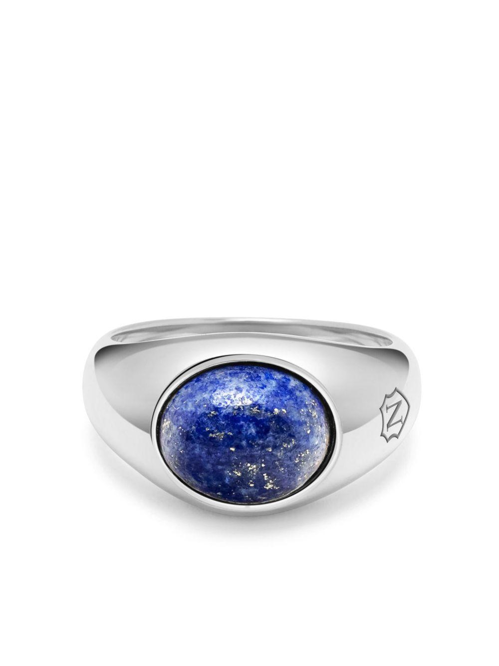 lapis lazuli engraved signet ring Product Image