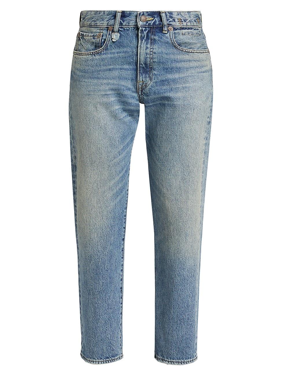 Womens Boyfriend Mid-Rise Tapered Jeans Product Image