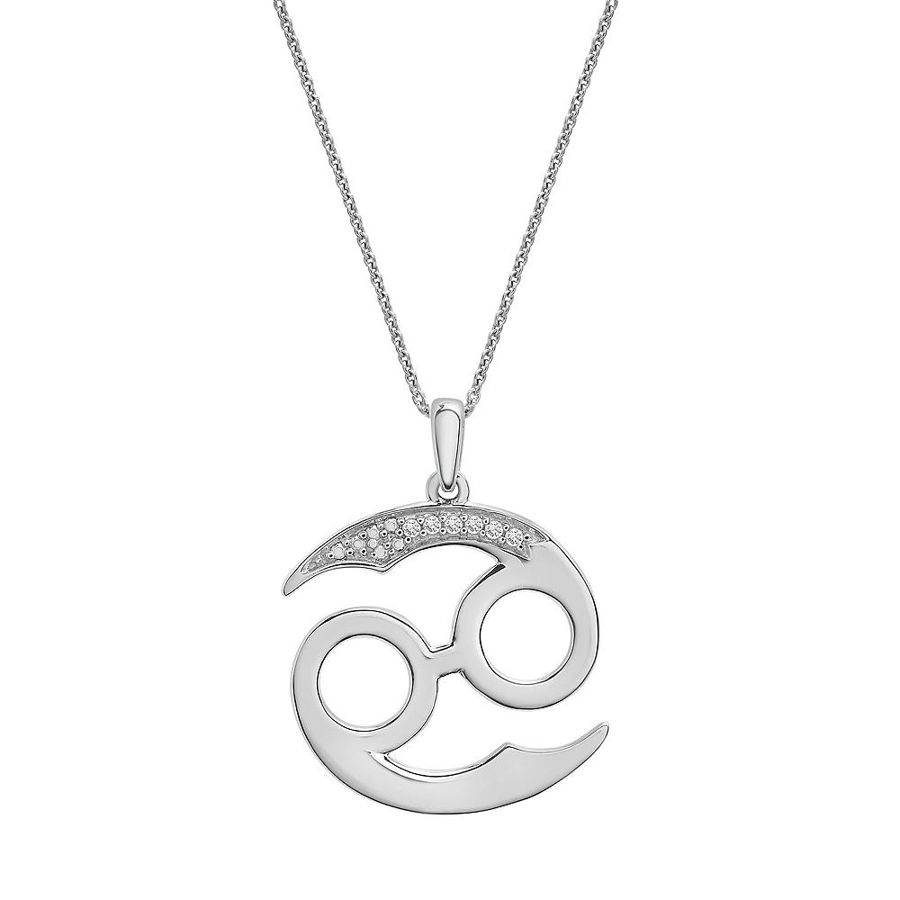 Sterling Silver Diamond Accent Zodiac Sign Pendant Necklace, Women's, Size: 18", Aries Product Image