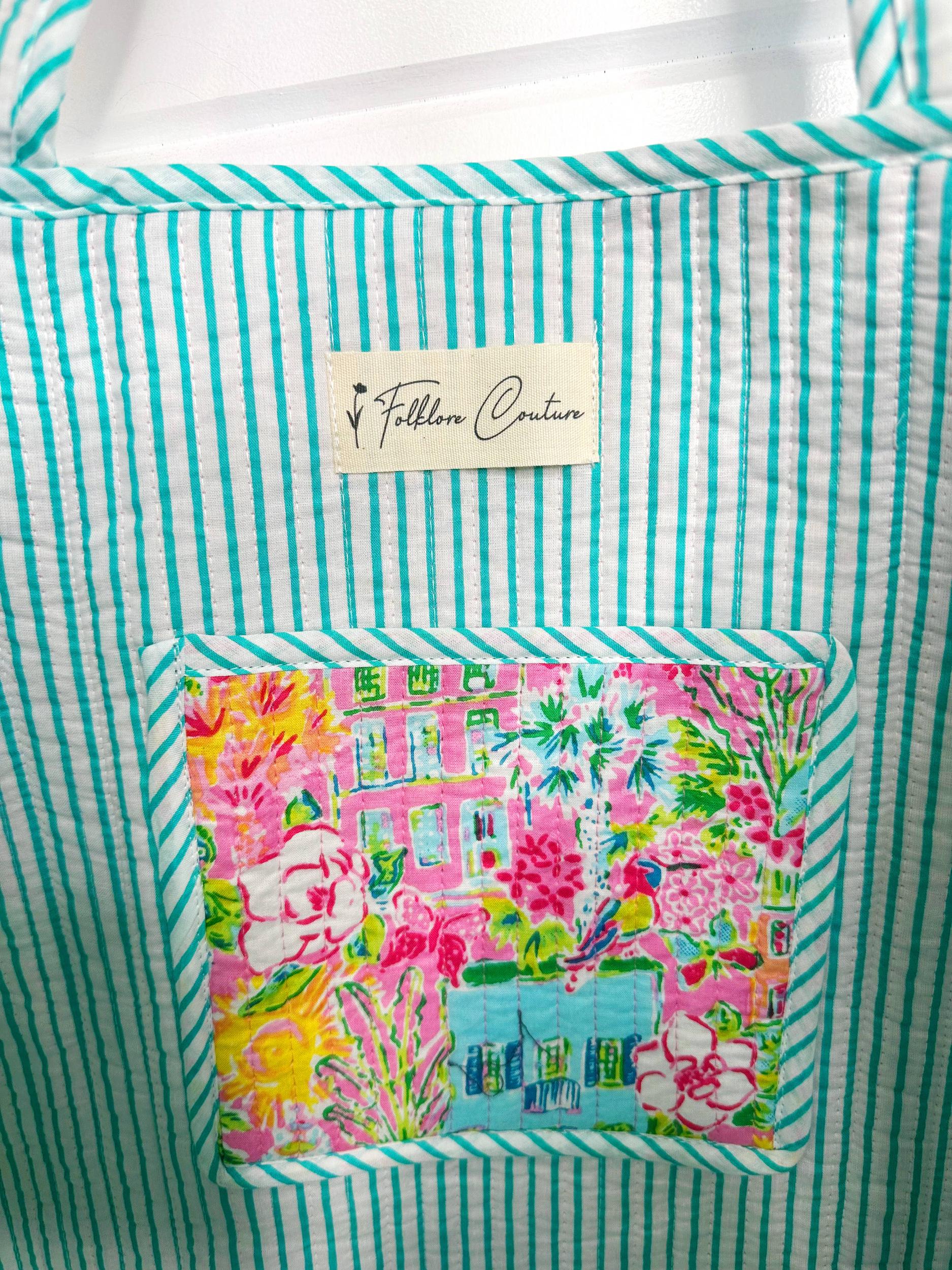 Cottage Floral Quilted Tote Bag Product Image