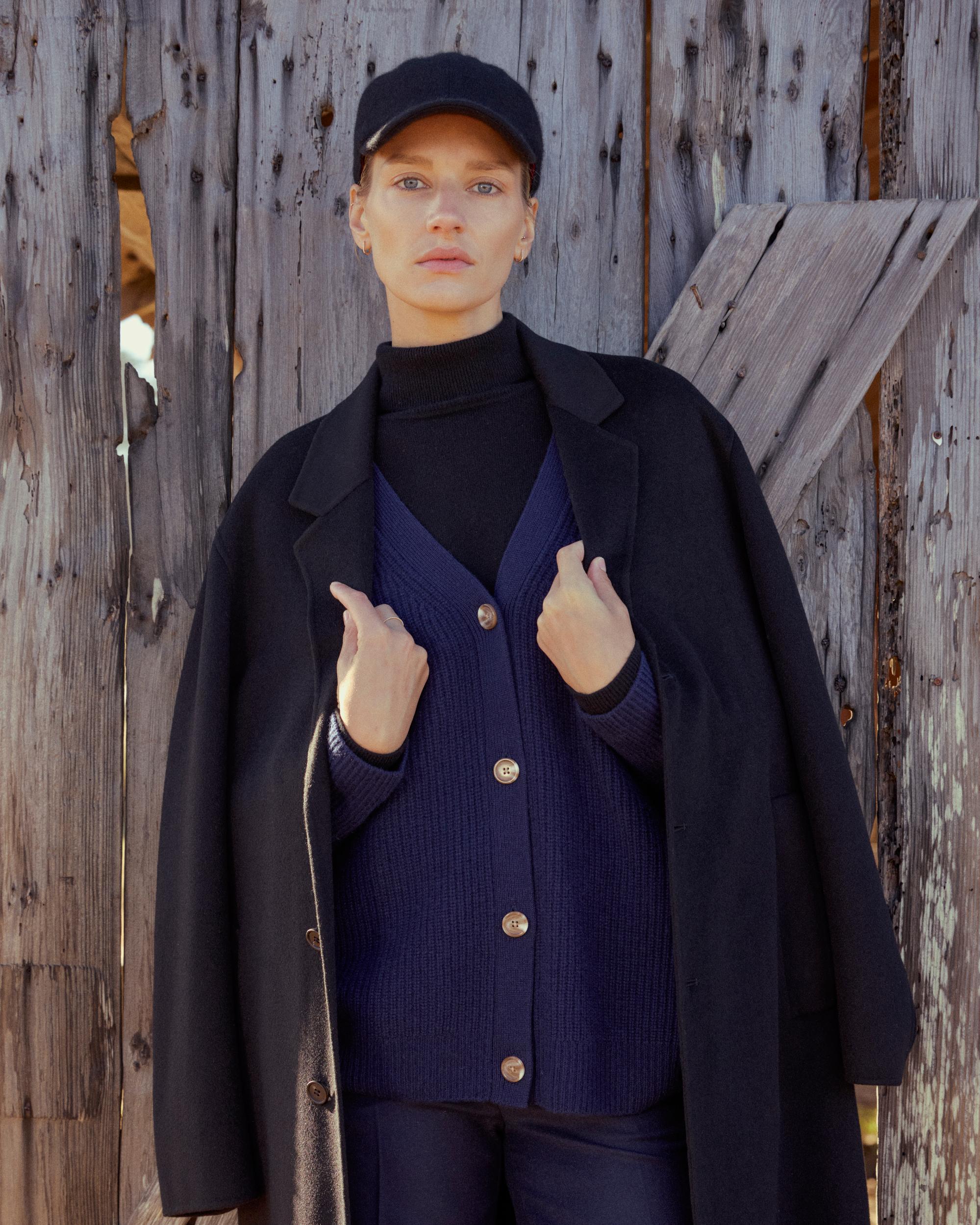 Quince | Women's 100% Mongolian Cashmere Double-Faced Wrap Coat Product Image