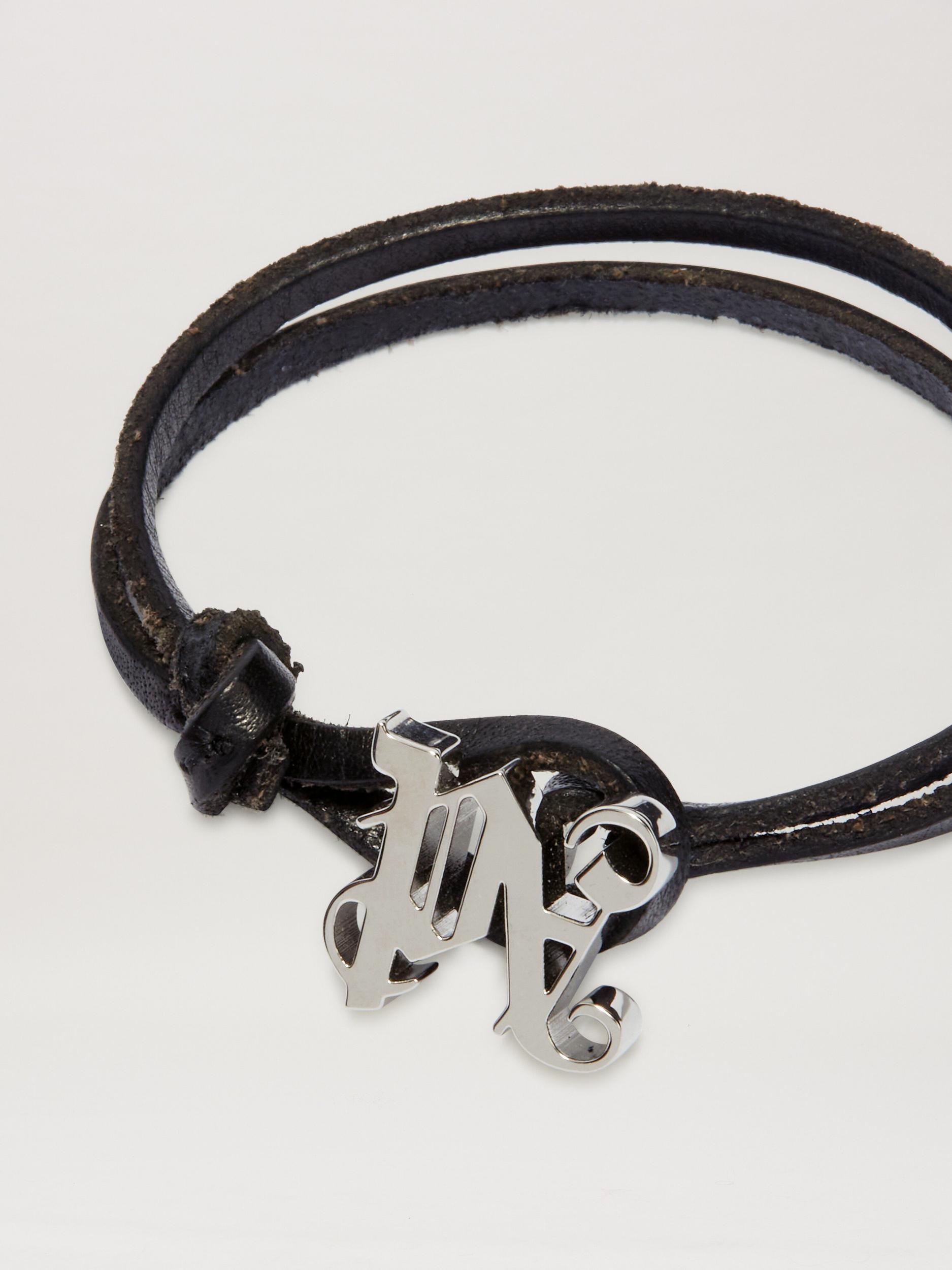MONOGRAM LEA CORD BRACELET BLACK - SILVE Product Image