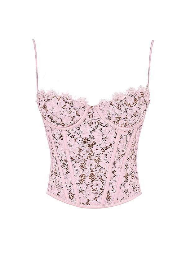 Mila  rose lace underwired corset Product Image