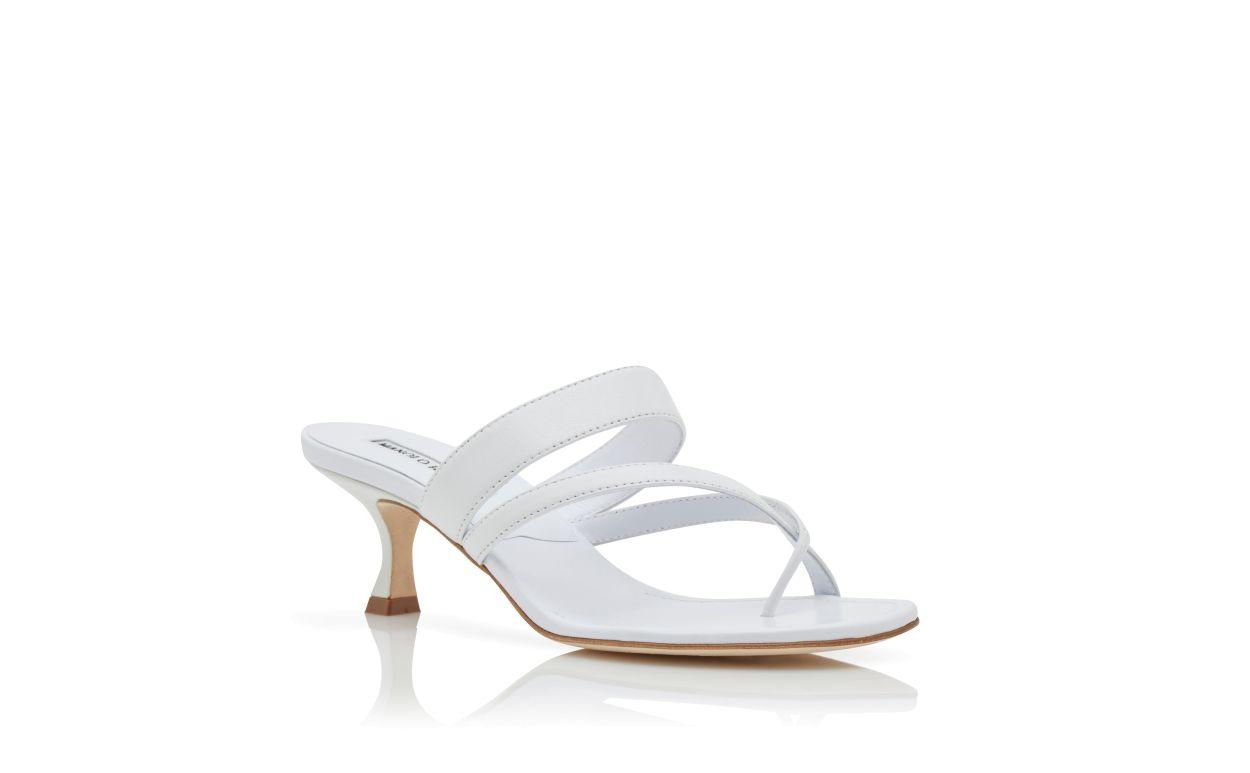 SUSA White Nappa Leather Mules Product Image