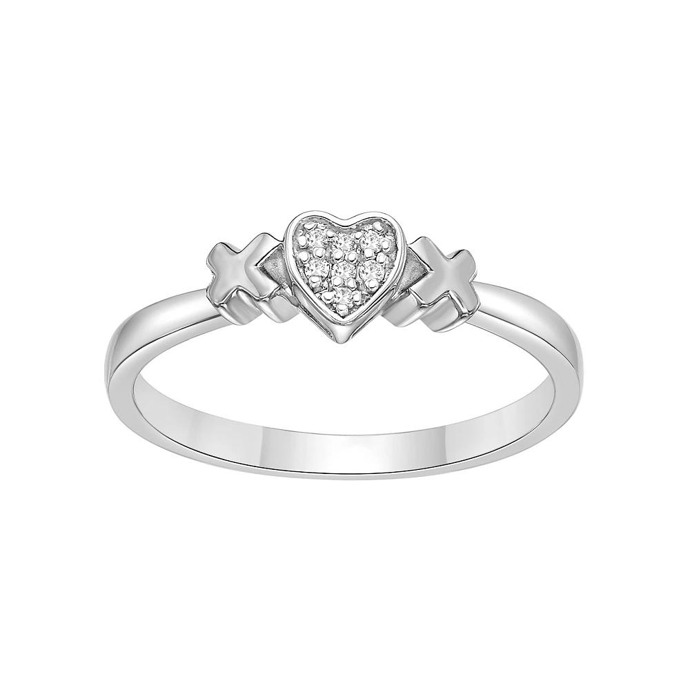 Gemminded Sterling Silver Diamond Accent Promise Ring, Women's, Size: 9 Product Image