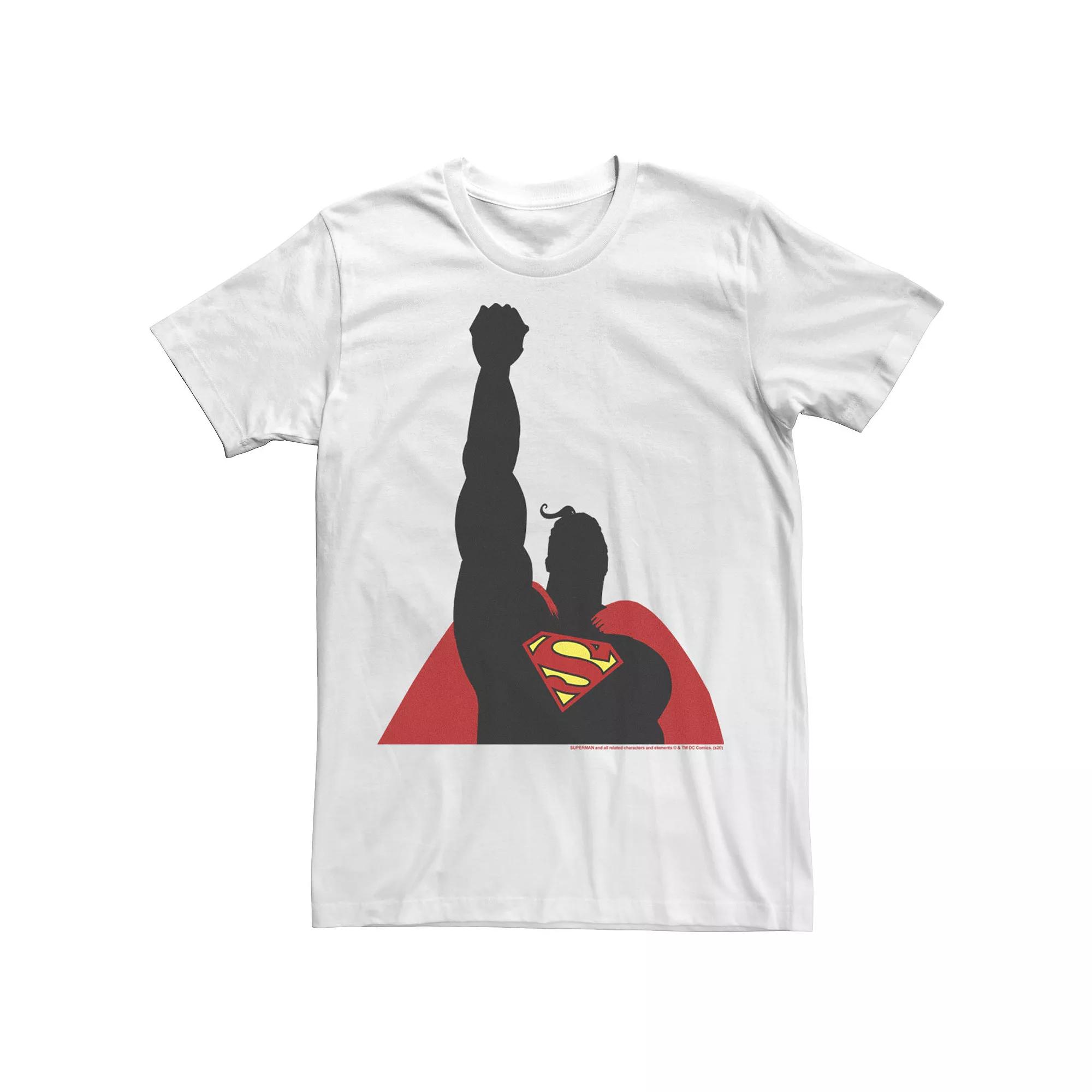 Men's DC Fandome Superman In Flight Silhouette Tee, Size: Medium, White Product Image