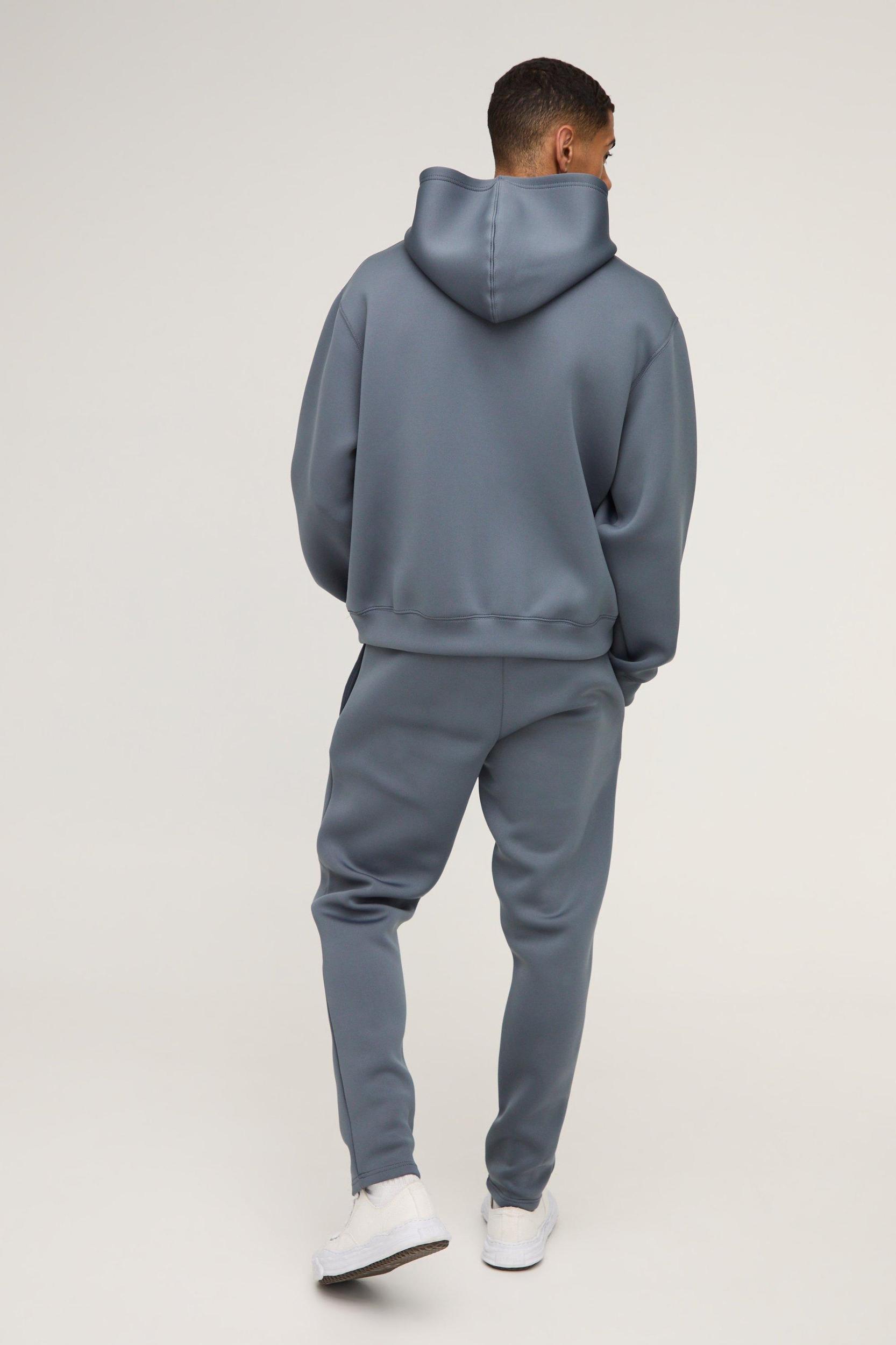 Oversized Boxy Bonded Scuba Hoodie | boohooMAN USA Product Image