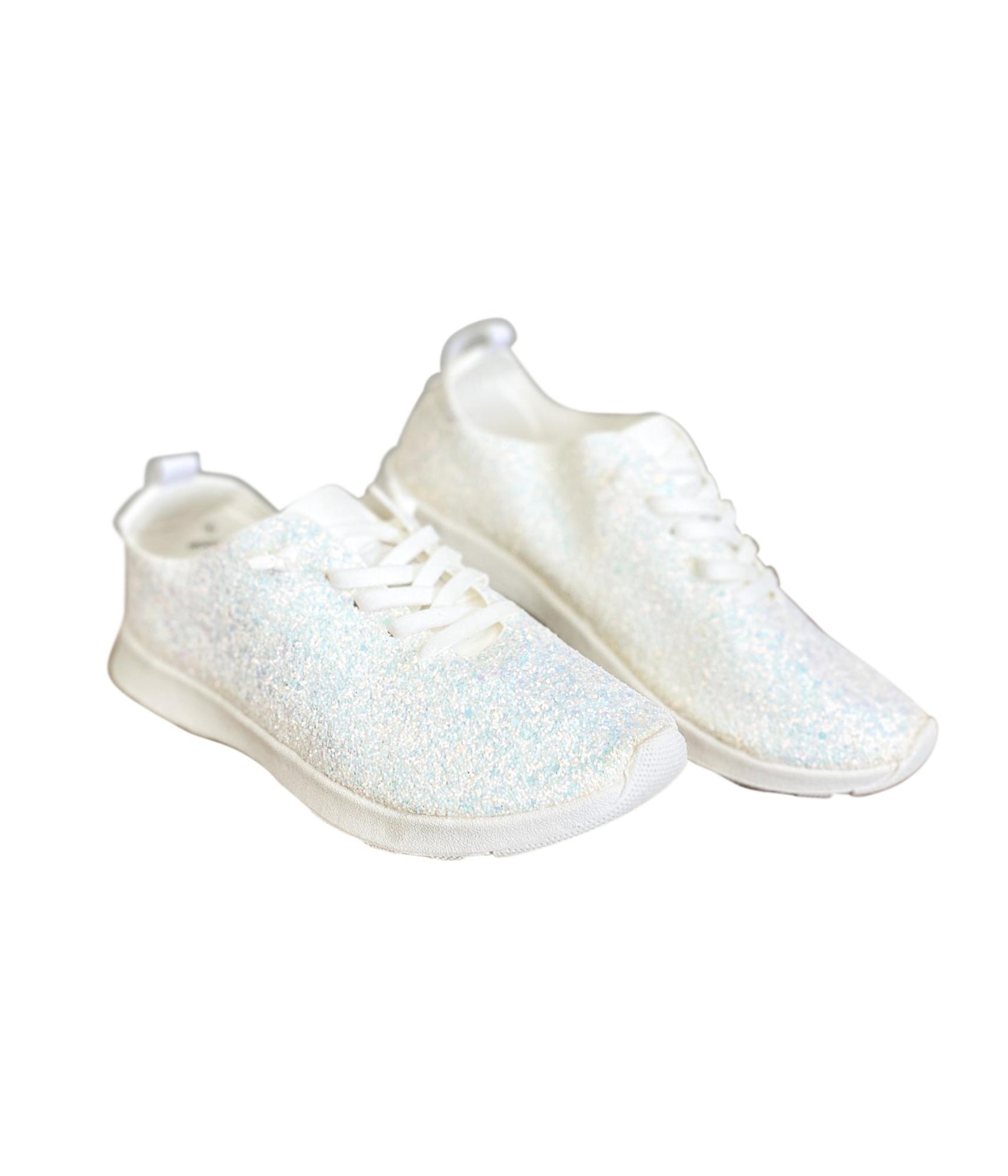 Mayo Glitter Sneakers in White (Online Exclusive) Product Image