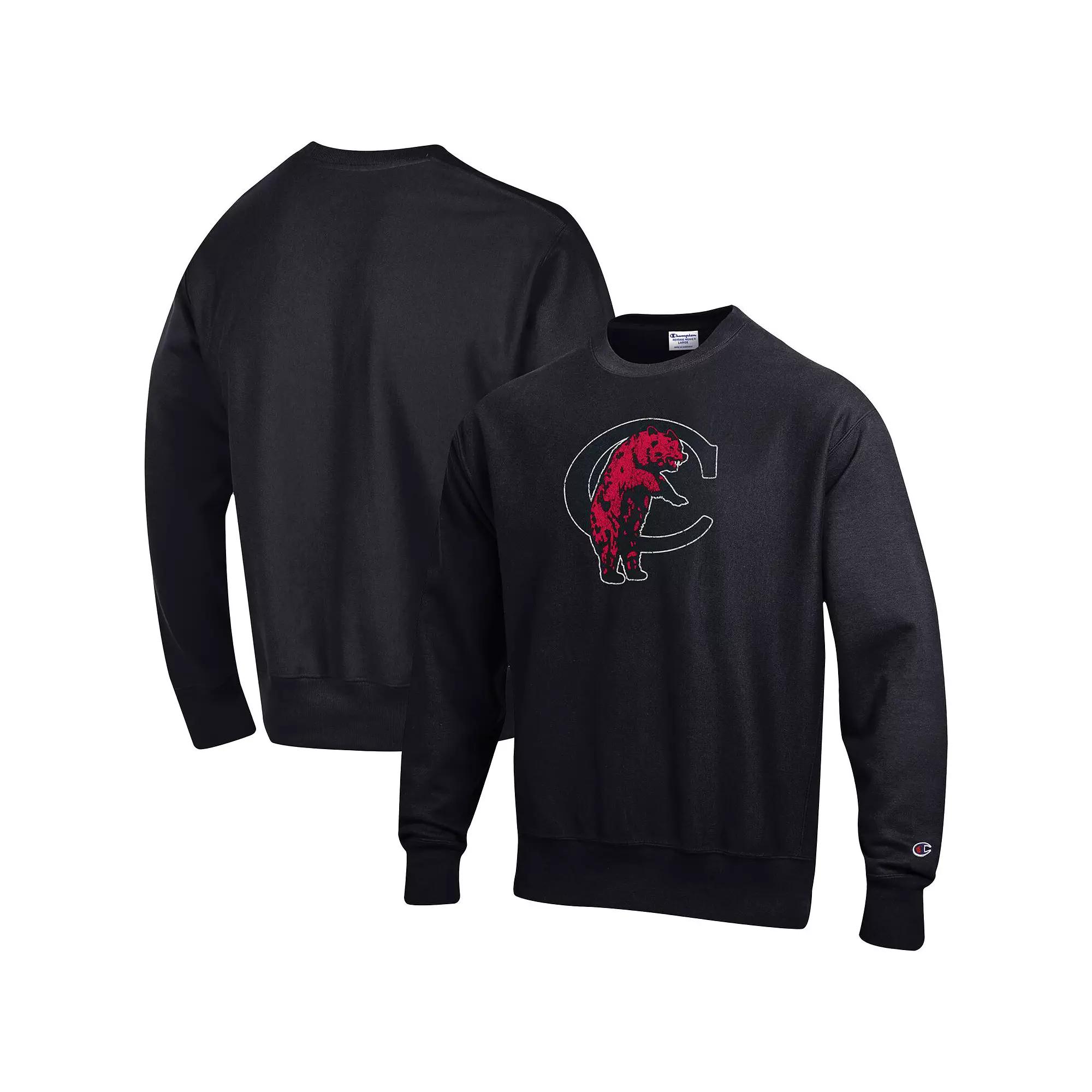 Men's Champion Black Cincinnati Bearcats Vault Logo Reverse Weave Pullover Sweatshirt,  Product Image