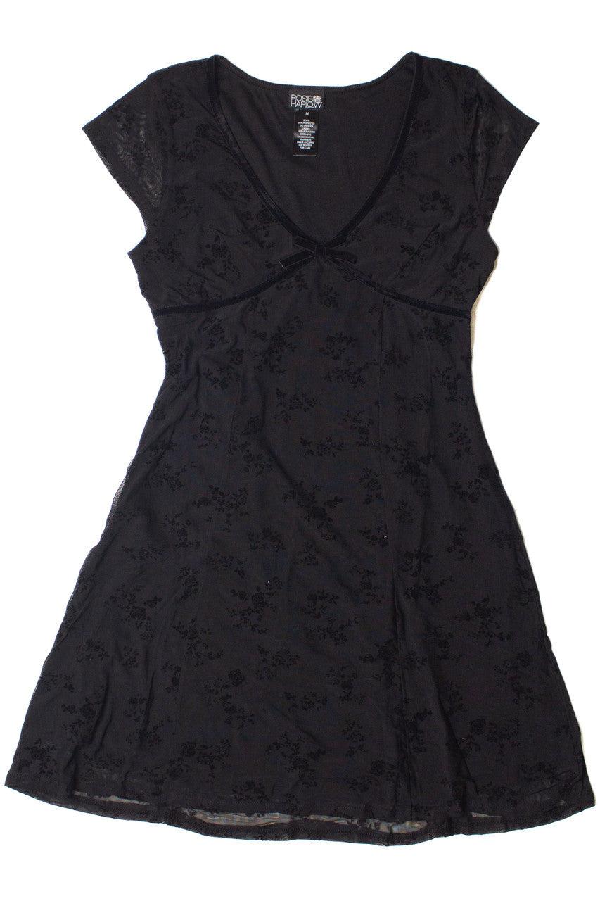 Mesh Fit & Flare Floral Mini Dress Product Image