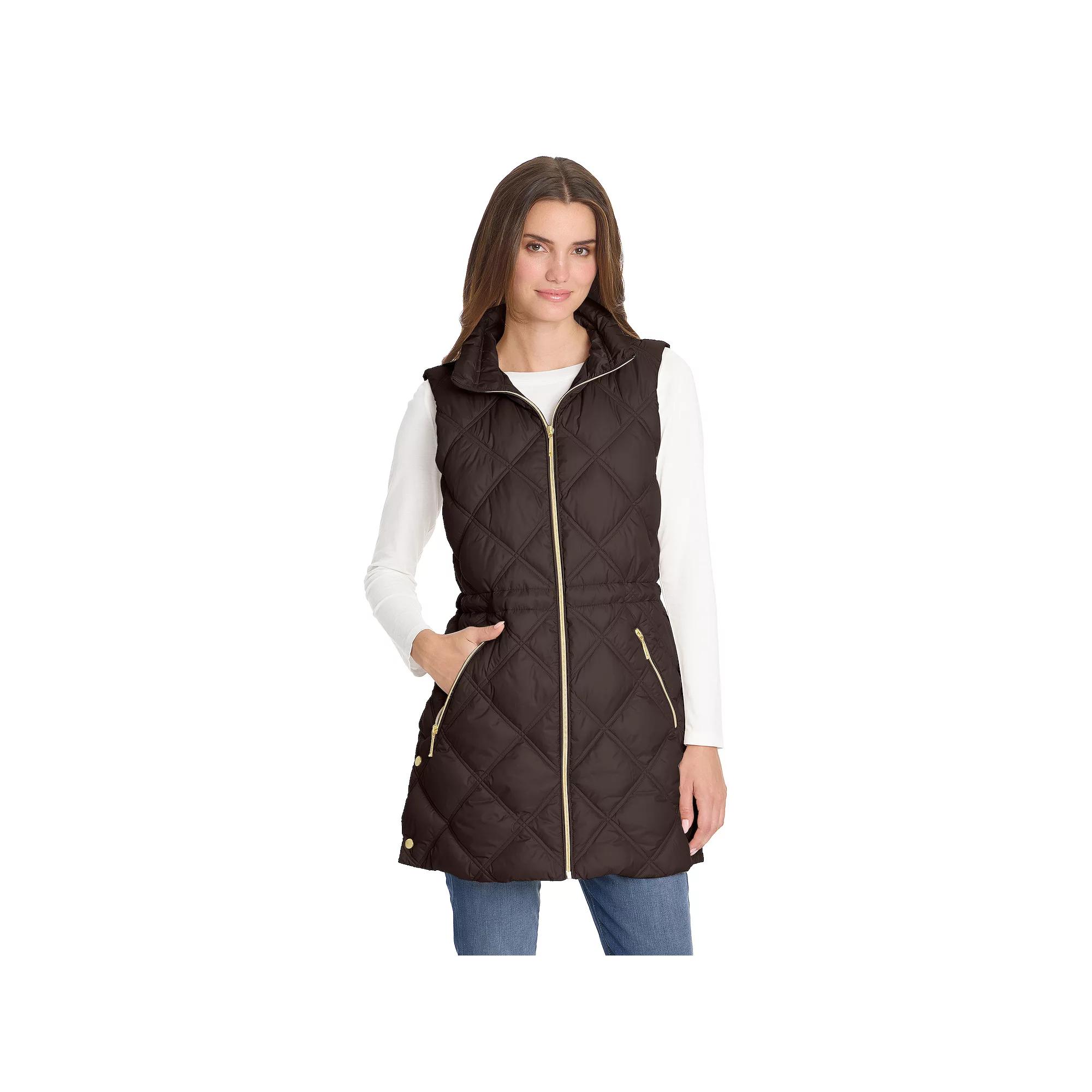 Women's Weathercast Diamond Quilted Longline Puffer Coat,  Product Image