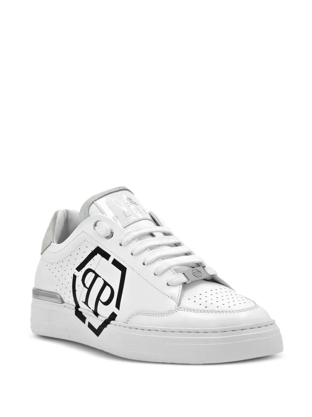 Hexagon leather sneakers Product Image