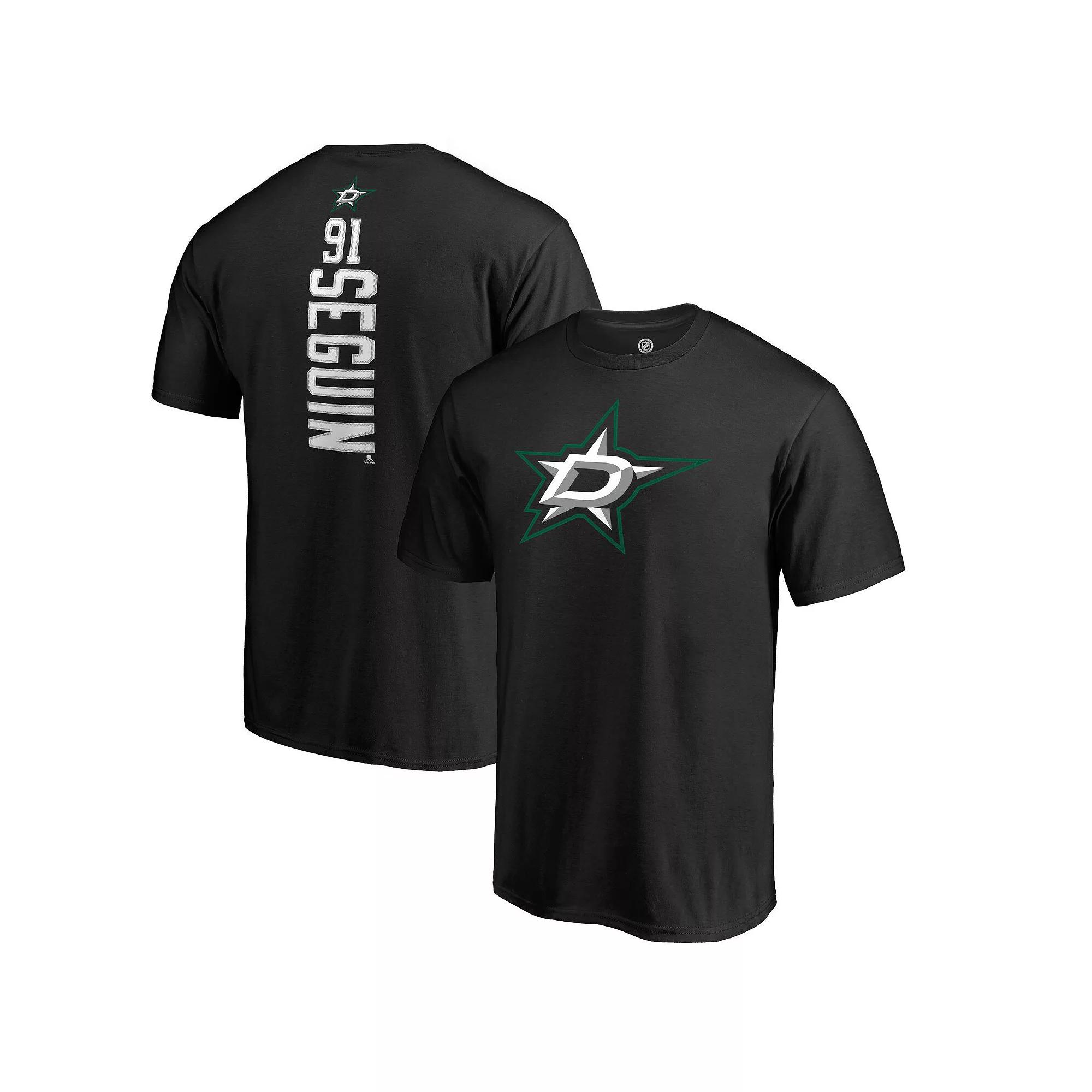 Men's Fanatics Branded Tyler Seguin Black Dallas Stars Backer Name & Number T-Shirt,  Product Image