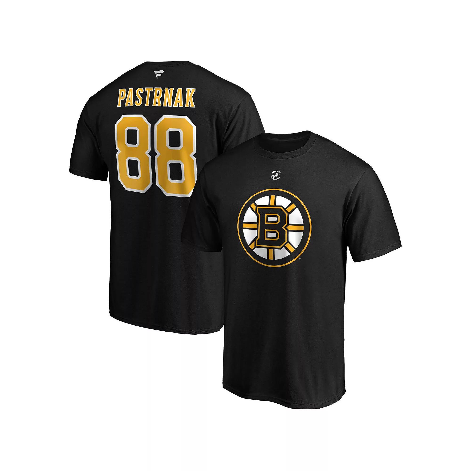 Men's Fanatics Branded David Pastrnak Black Boston Bruins Big & Tall Name & Number T-Shirt,  Product Image