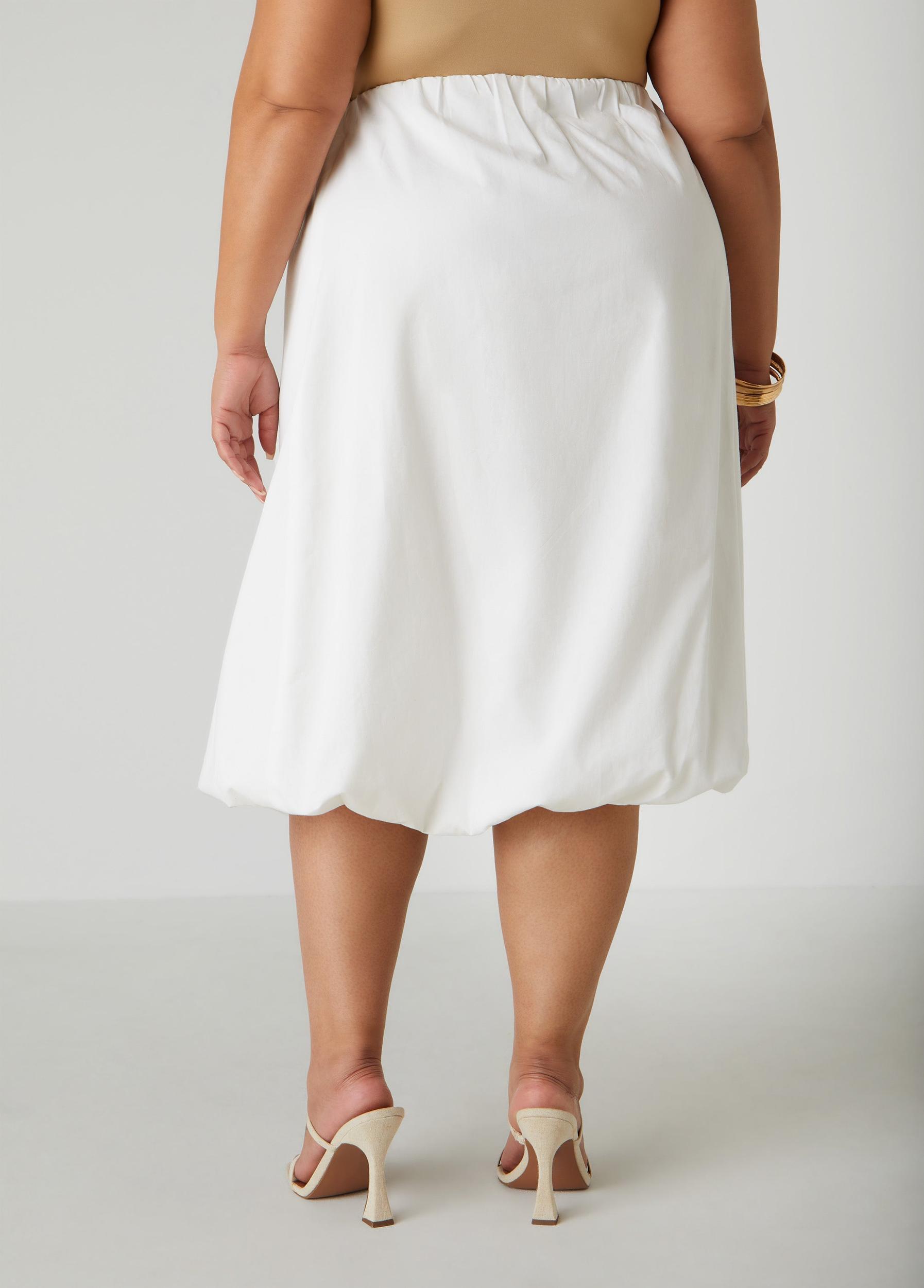 Plus Size Cotton Midi Bubble Skirt Ashley Stewart Product Image