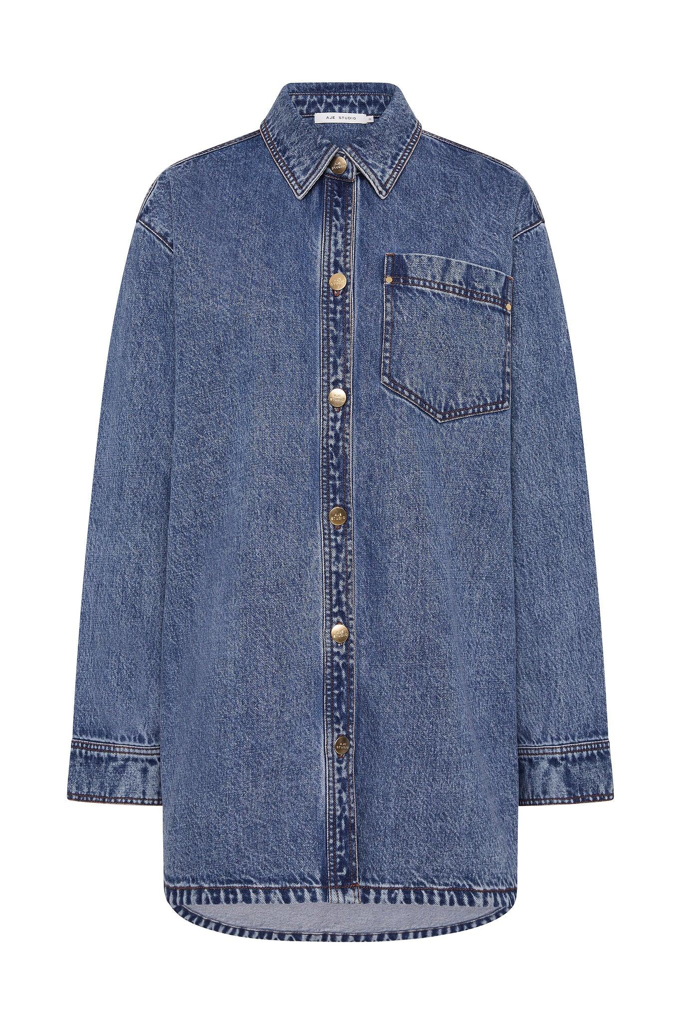 Blues Denim Shirt Dress Product Image