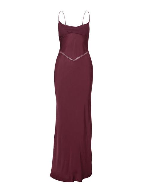 Sugarina Lace Maxi Dress Wine Product Image