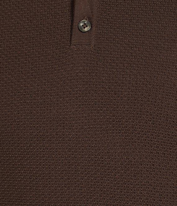 Murano Big & Tall Solid Textured Polo Short Sleeve Sweater Product Image