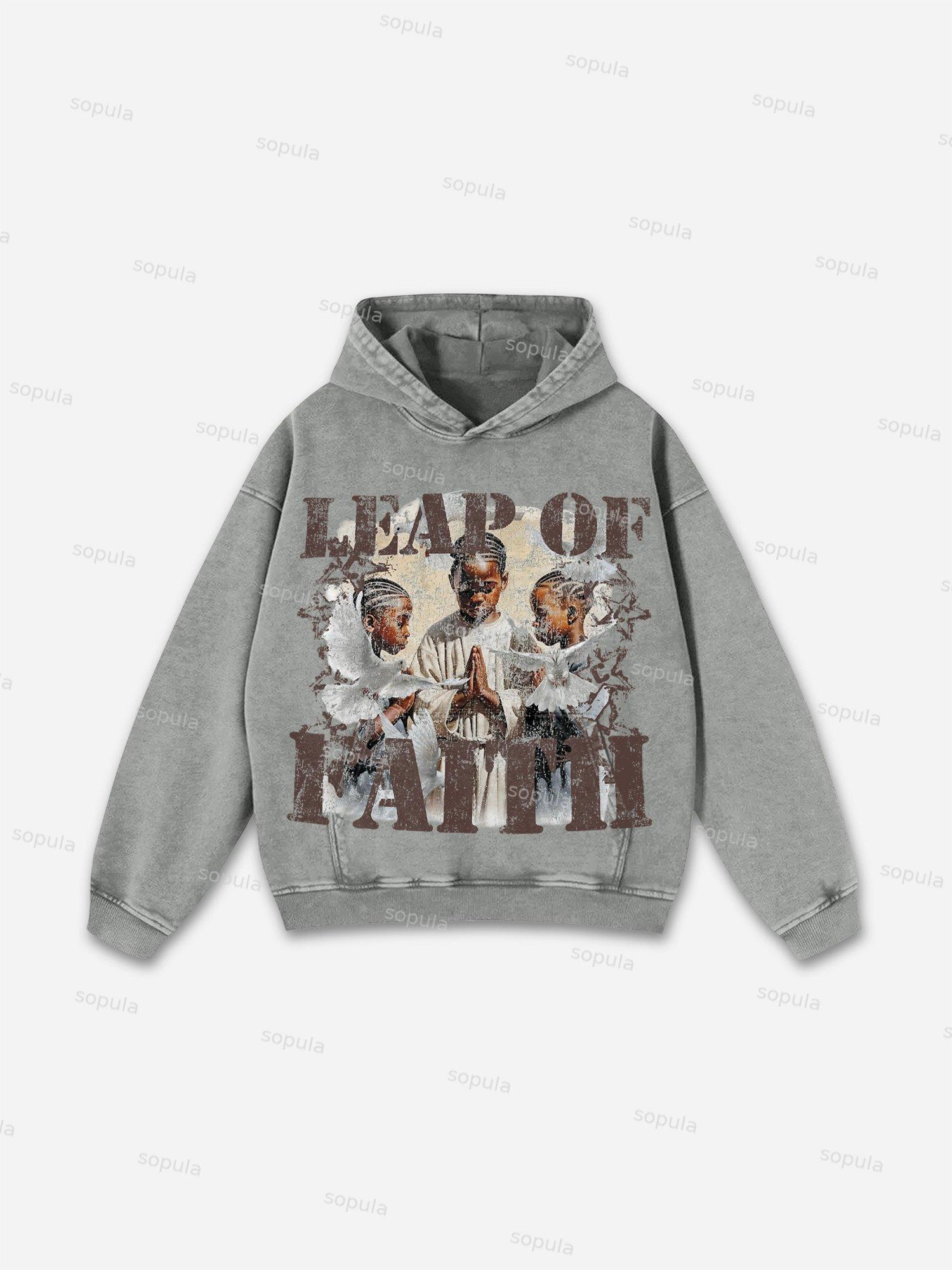 Sopula God's Eye Of Insight Vintage Graphic Washed Hoodie Product Image