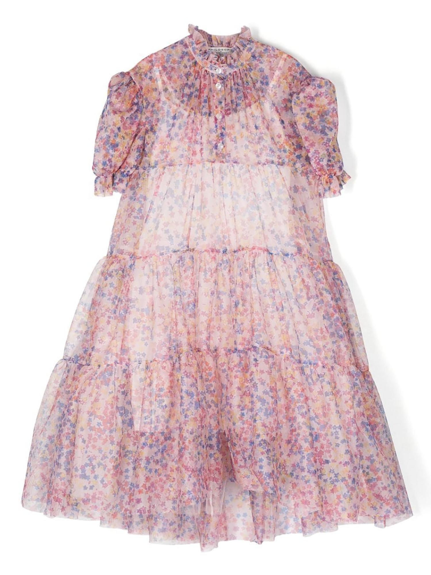 Philosophy S-Sleeve Dress With All-Over Print Detail Product Image