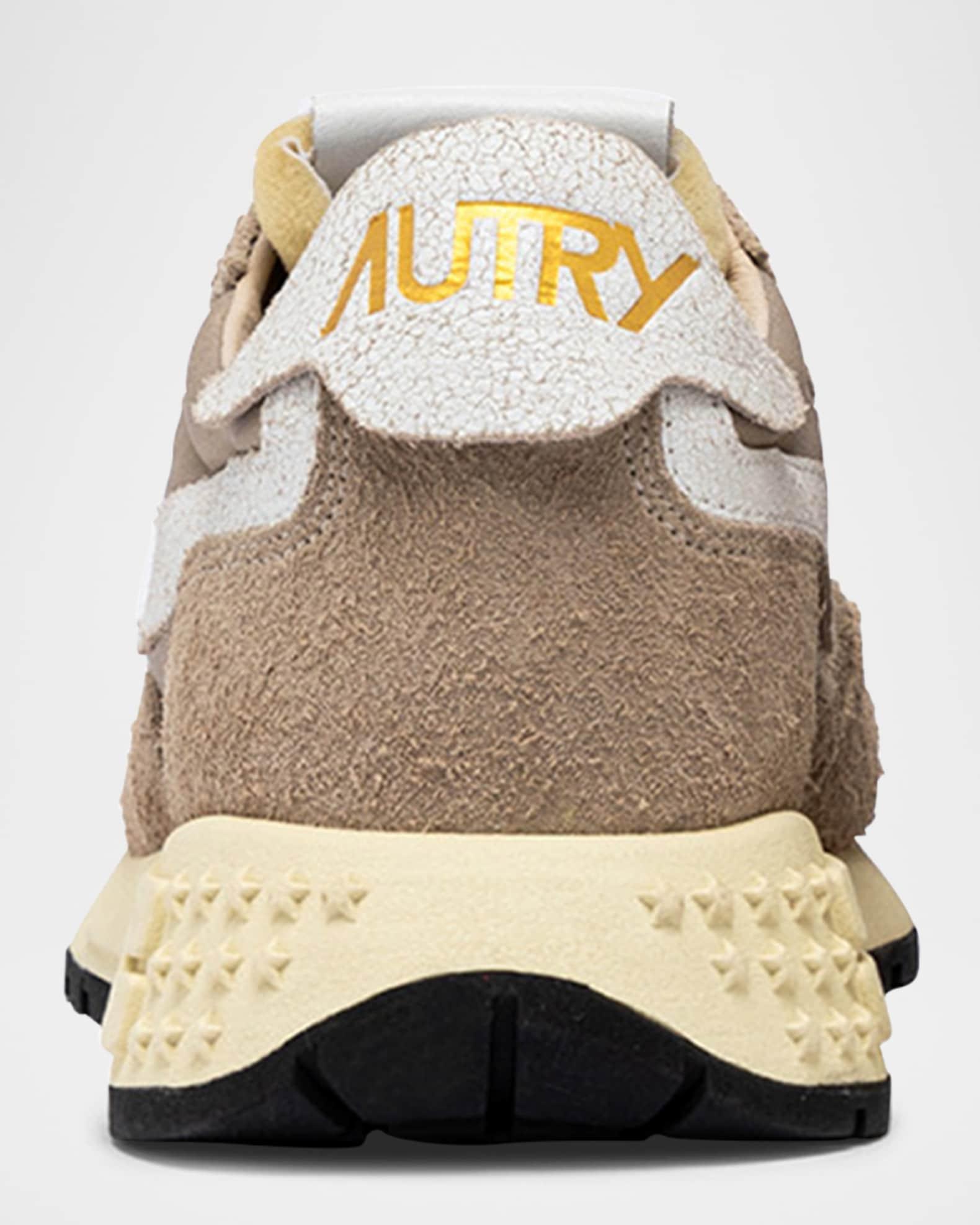 Reelwind Mixed Leather Retro Trainer Sneakers Product Image