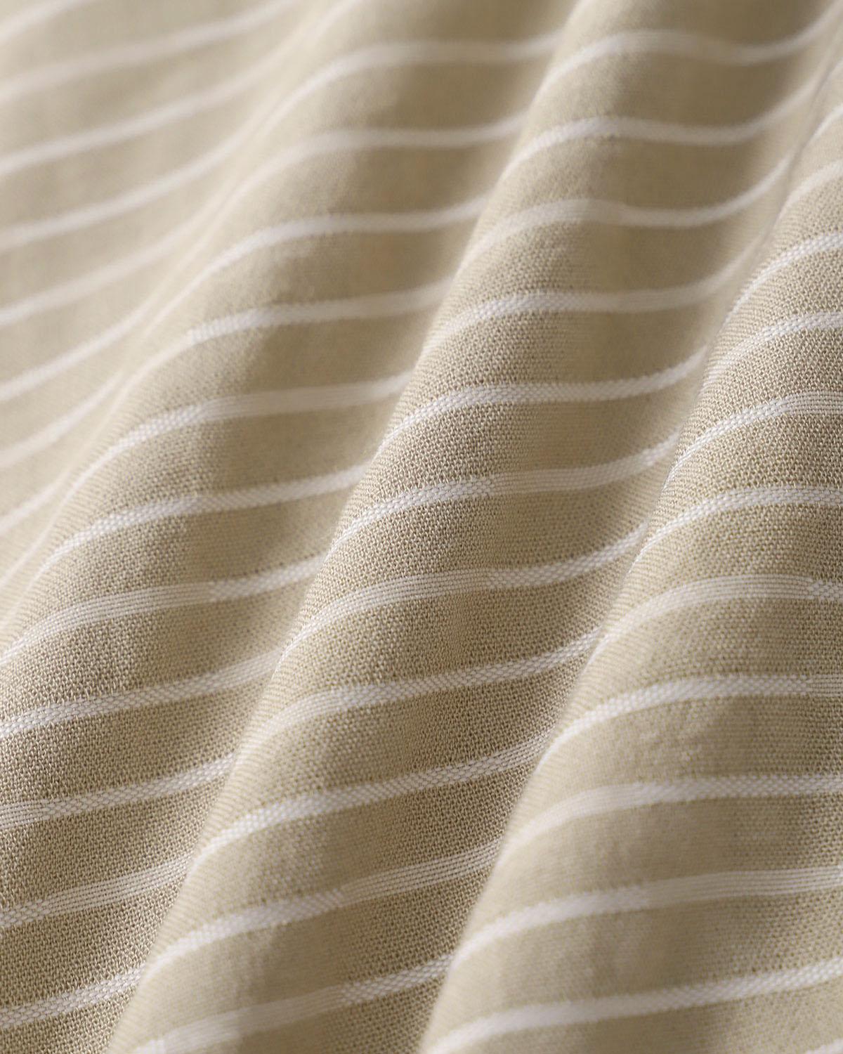 Khaki Striped V-Neck Sleeveless Maxi Dress Product Image