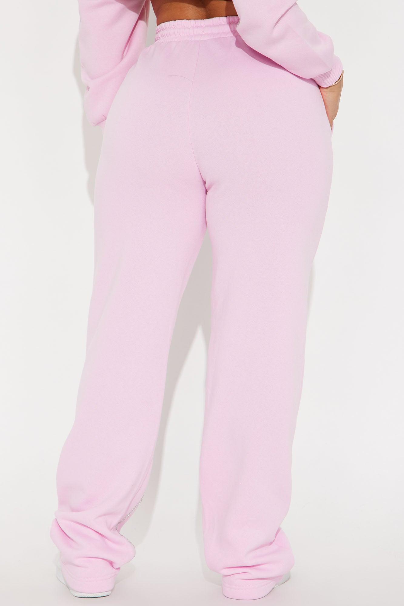 Von Dutch Rhinestone Wide Leg Pant - Pink Product Image