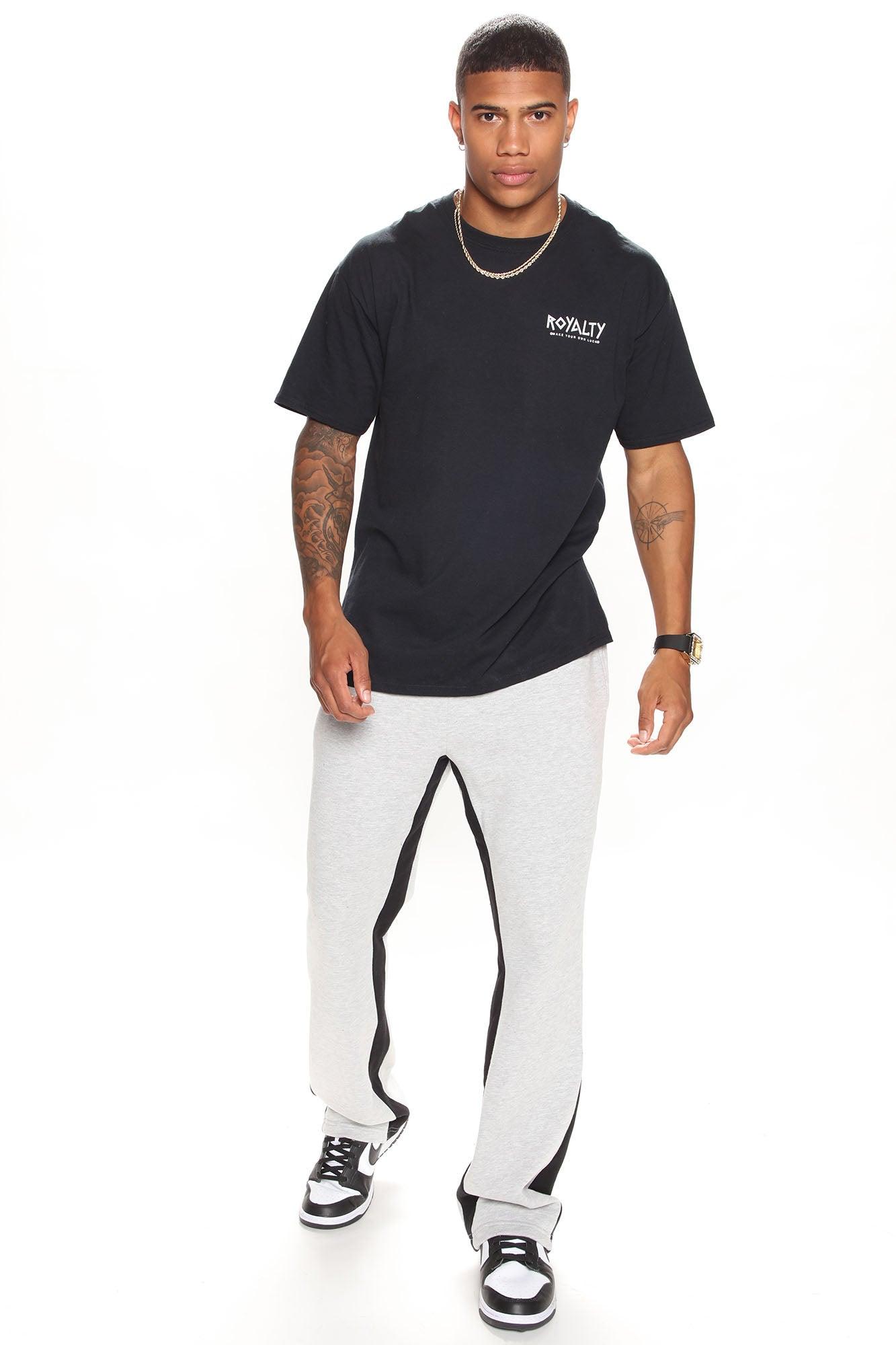 Tyson Flared Sweatpants - Grey Product Image