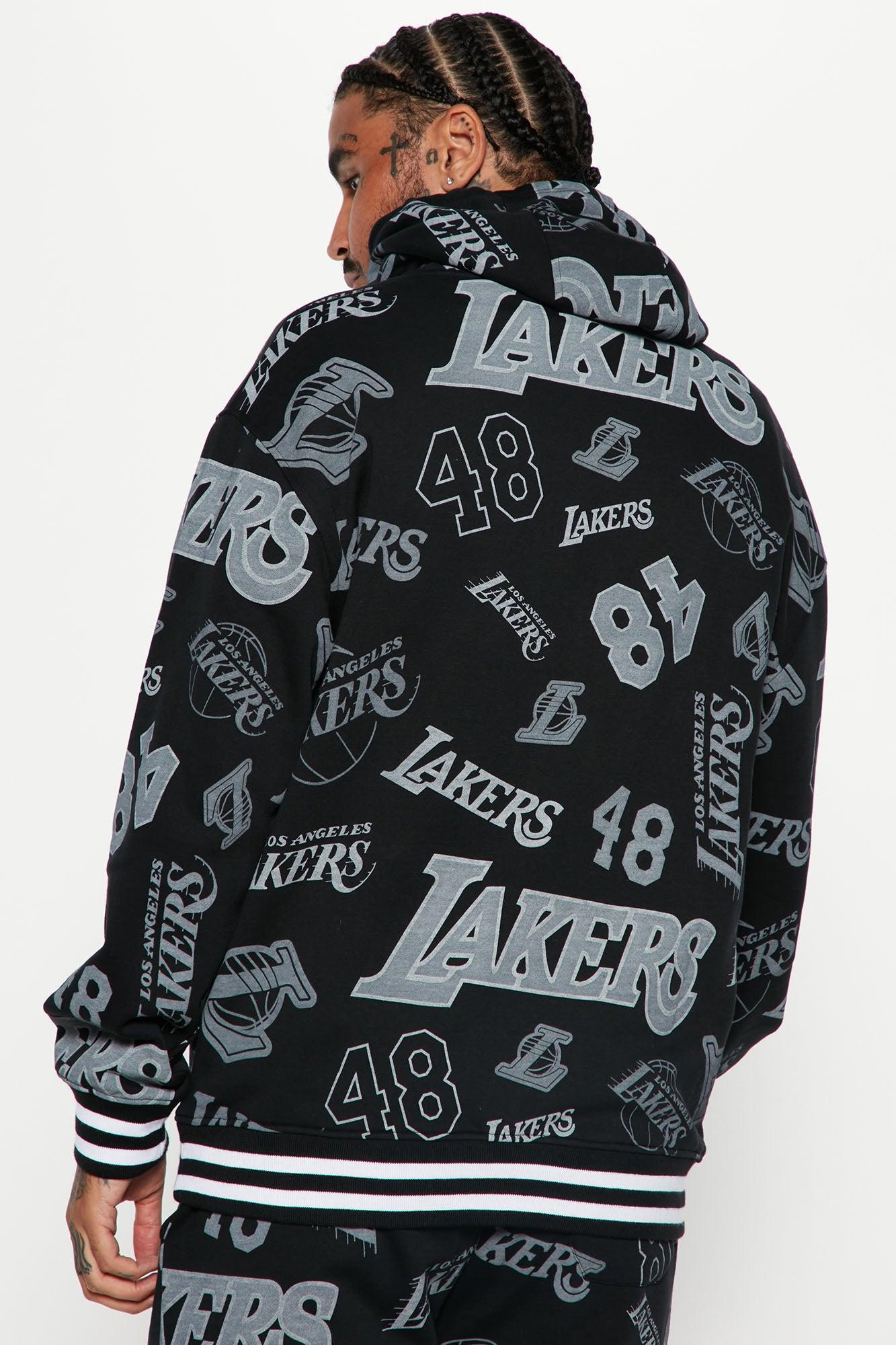 Lakers Face Up Hoodie - Black Product Image