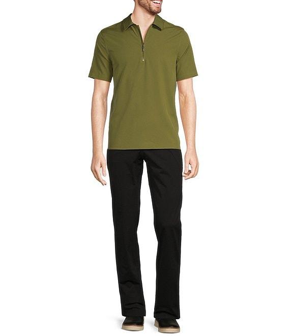 Murano Performance Stretch Quarter-Zip Short Sleeve Polo Shirt Product Image