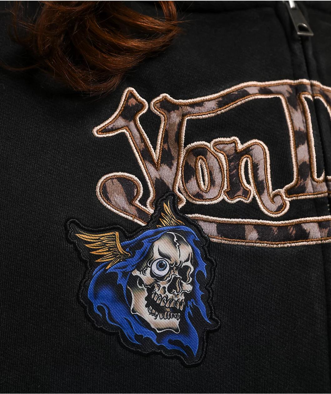 Von Dutch X Broken Promises Wild Ride Black Wash Zip Hoodie Product Image