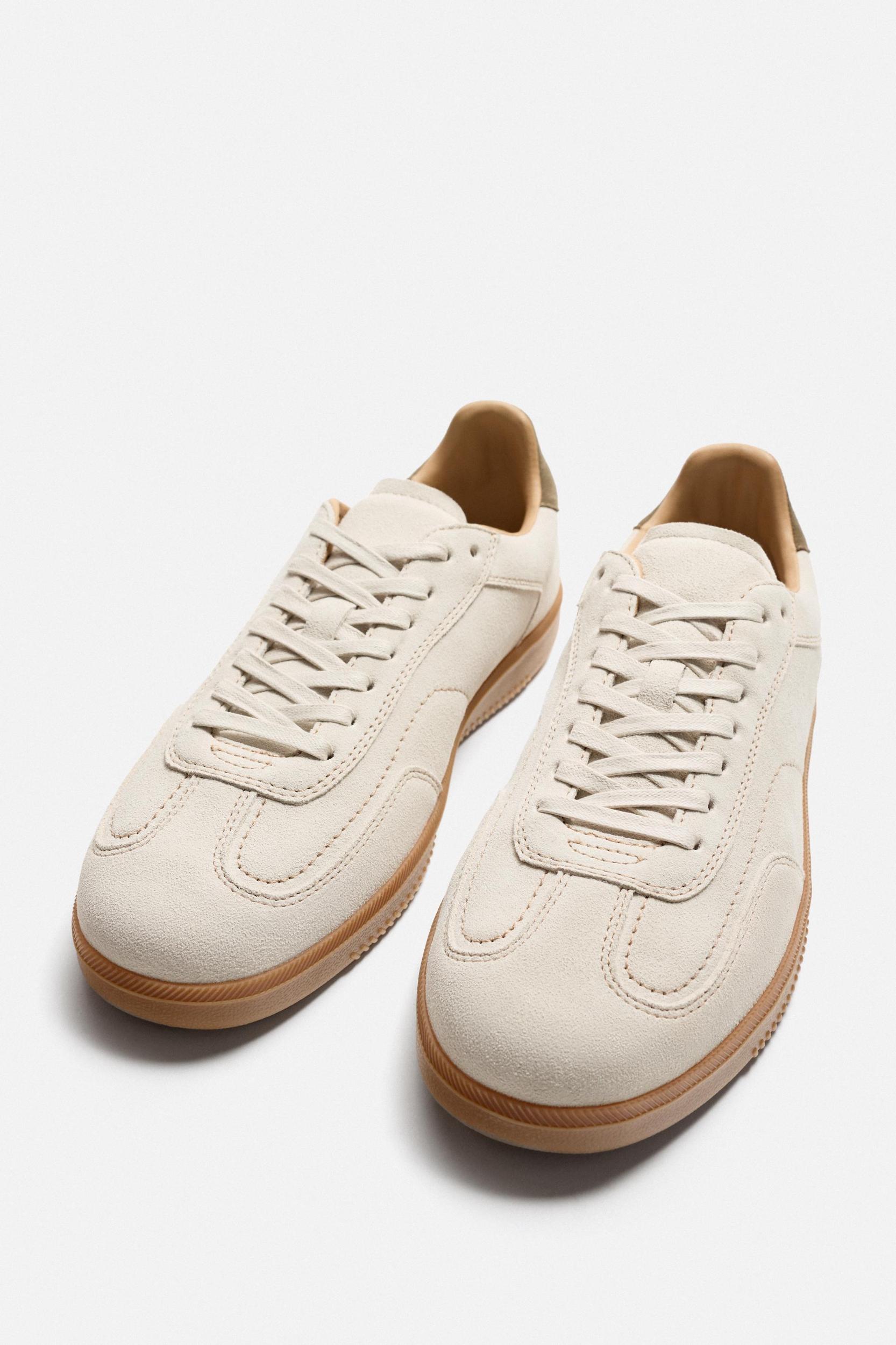 LEATHER CONTRAST SOLE SNEAKERS Product Image